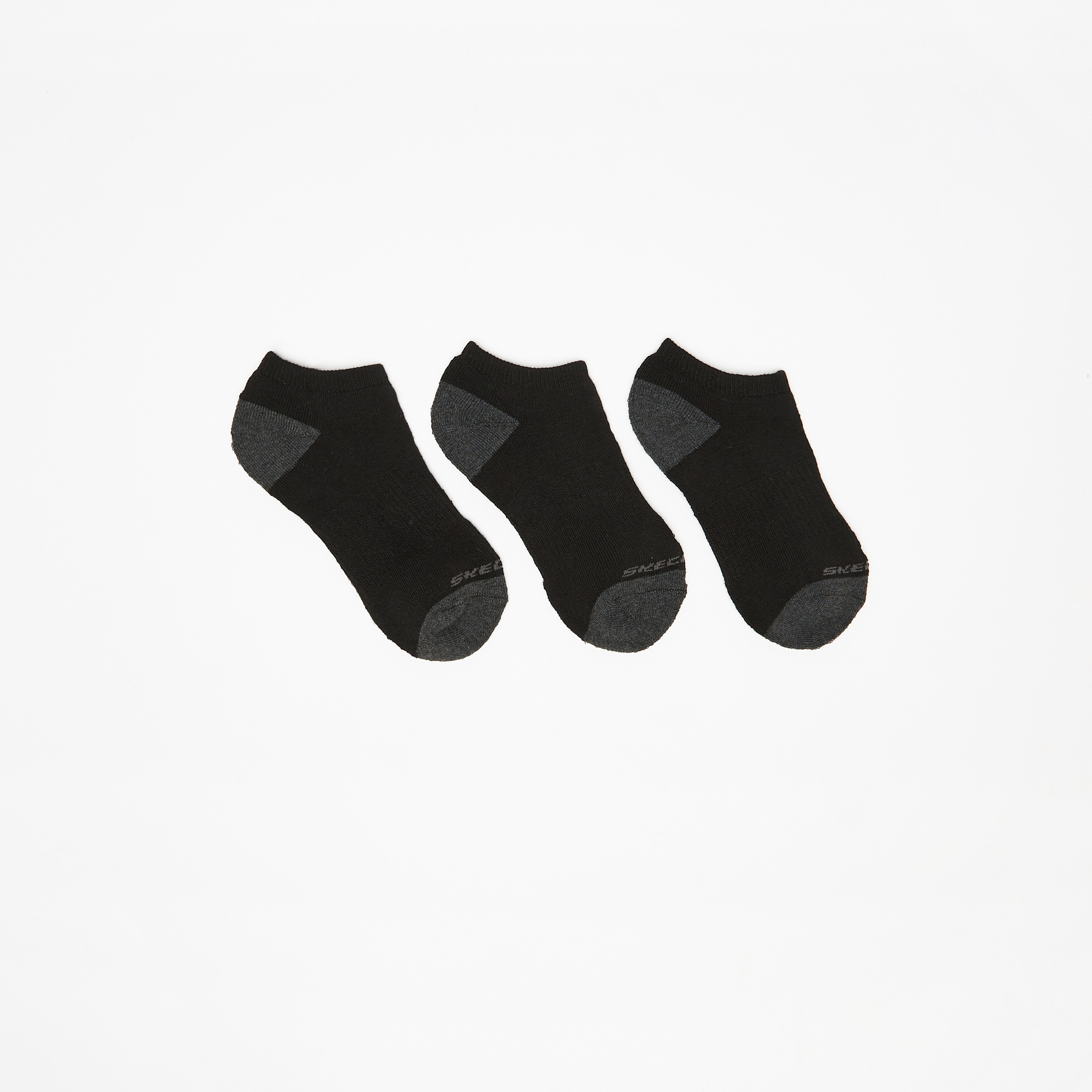 Skechers Solid Ankle Length Sports Socks - Set of 3-girls-accessories-socks-image-1