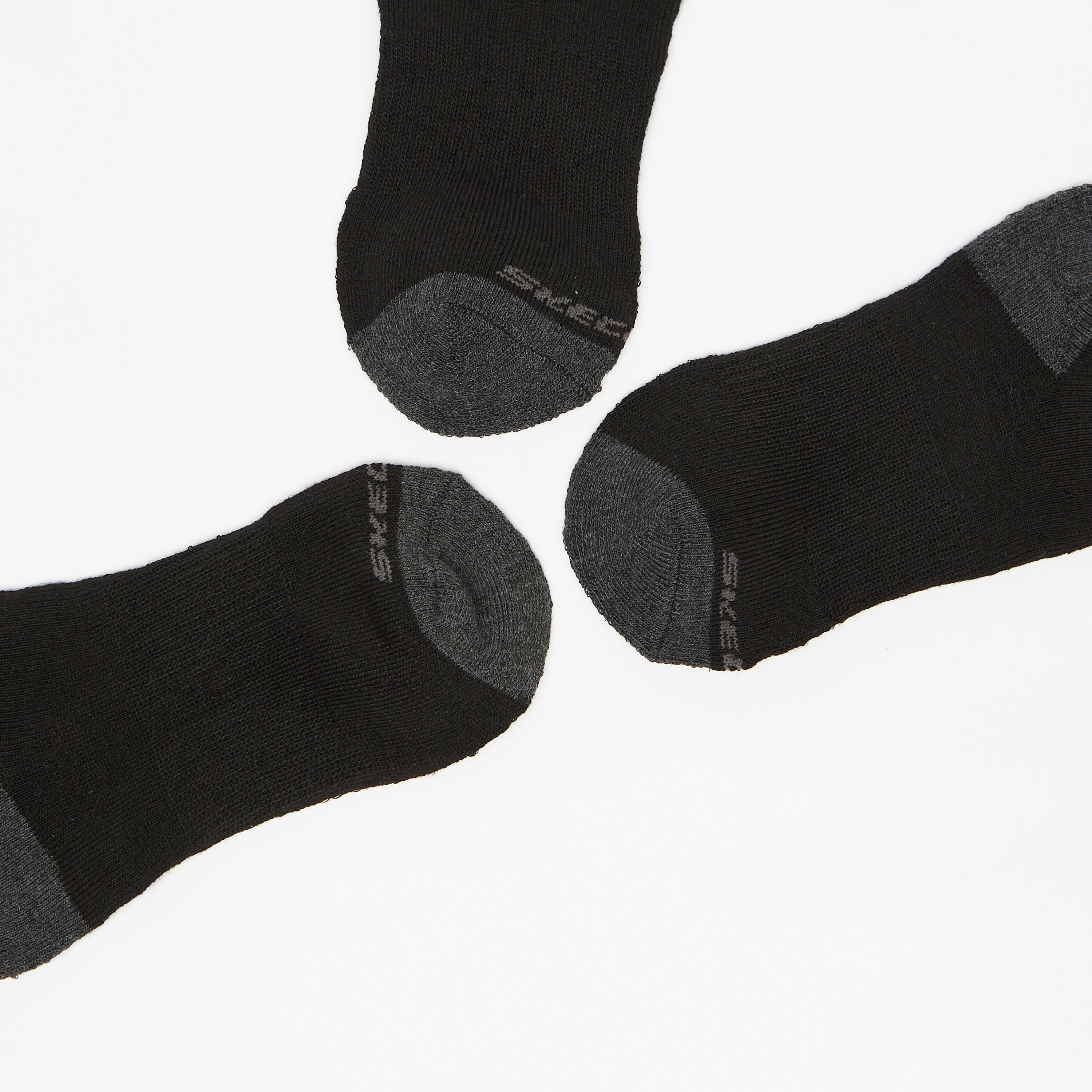 جوارب رياضية سادة بطول الكاحل من سكتشرز - طقم من 3-girls-accessories-socks-image-3