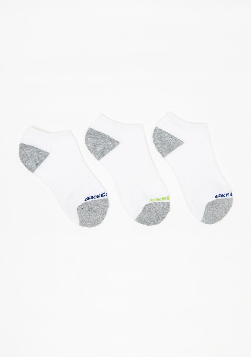 Skechers Colourblock Ankle Length Sports Socks - Set of 3-Boy%27s Socks-image-0