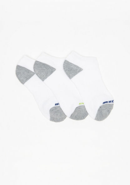 Skechers Colourblock Ankle Length Socks - Set of 3-Boy%27s Socks-image-1