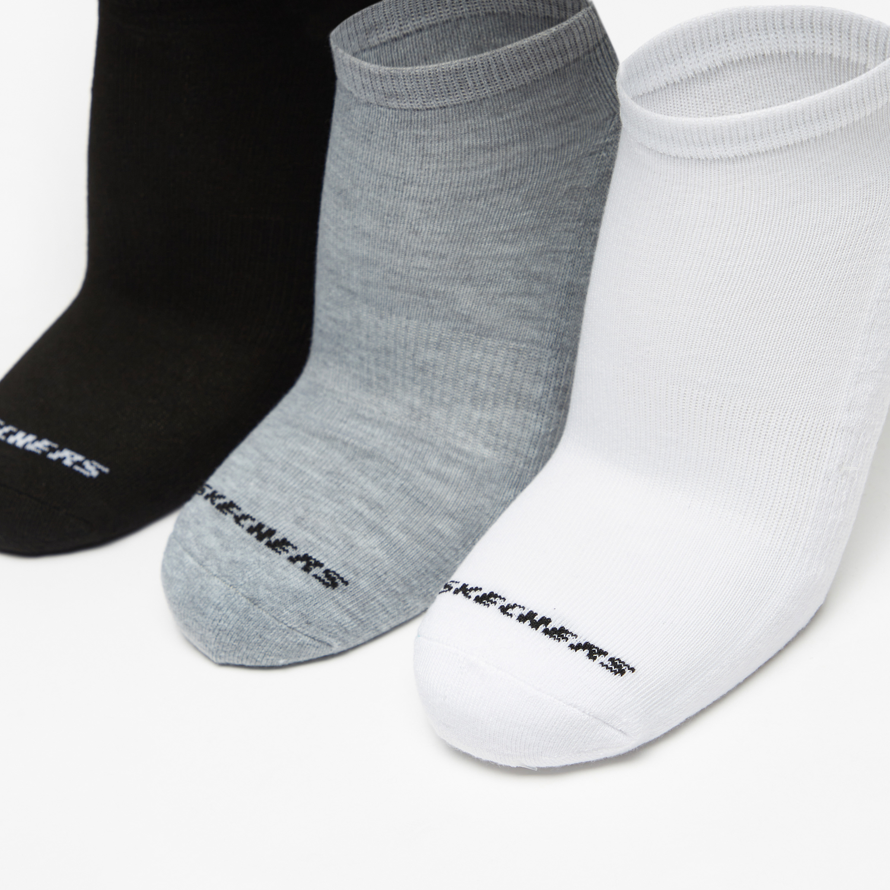 Skechers 3-Piece Logo Print Ankle Length Sports Socks Set - S113012D-107-men-socks-image-2