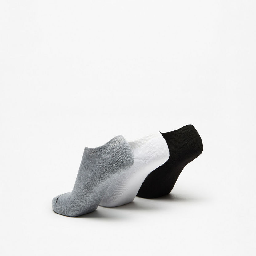 Skechers Logo Print Ankle Length Sports Socks - Set of 3-Women%27s Socks-image-2