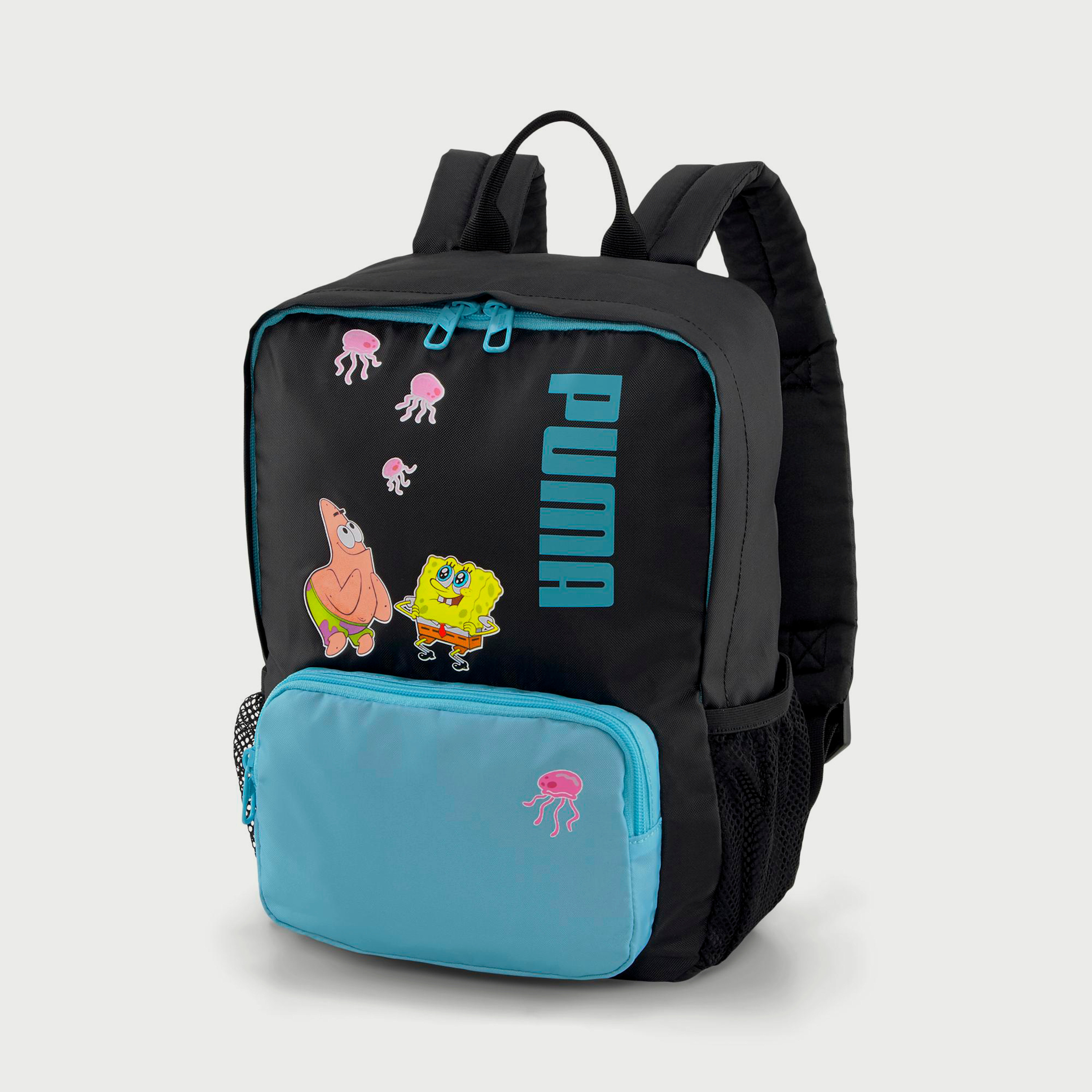 Buy Puma Printed Sponge Bob Backpack with Zip Closure in Black Online ...