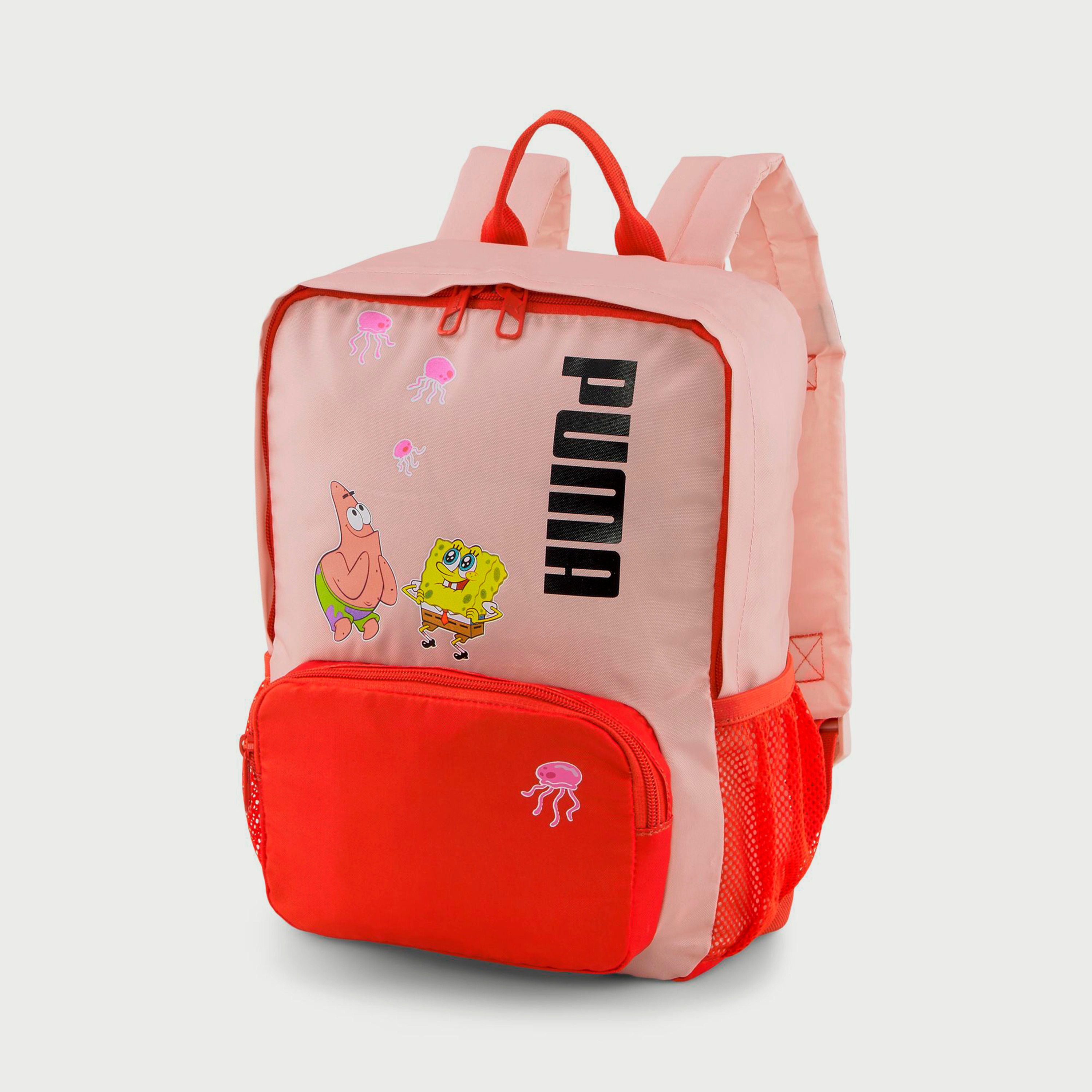 حقيبة ظهر بطبعة بوما سبونج بوب مع سحاب للإغلاق باللون الاسود-school-bagsandbackpacks-backpacks-image-1