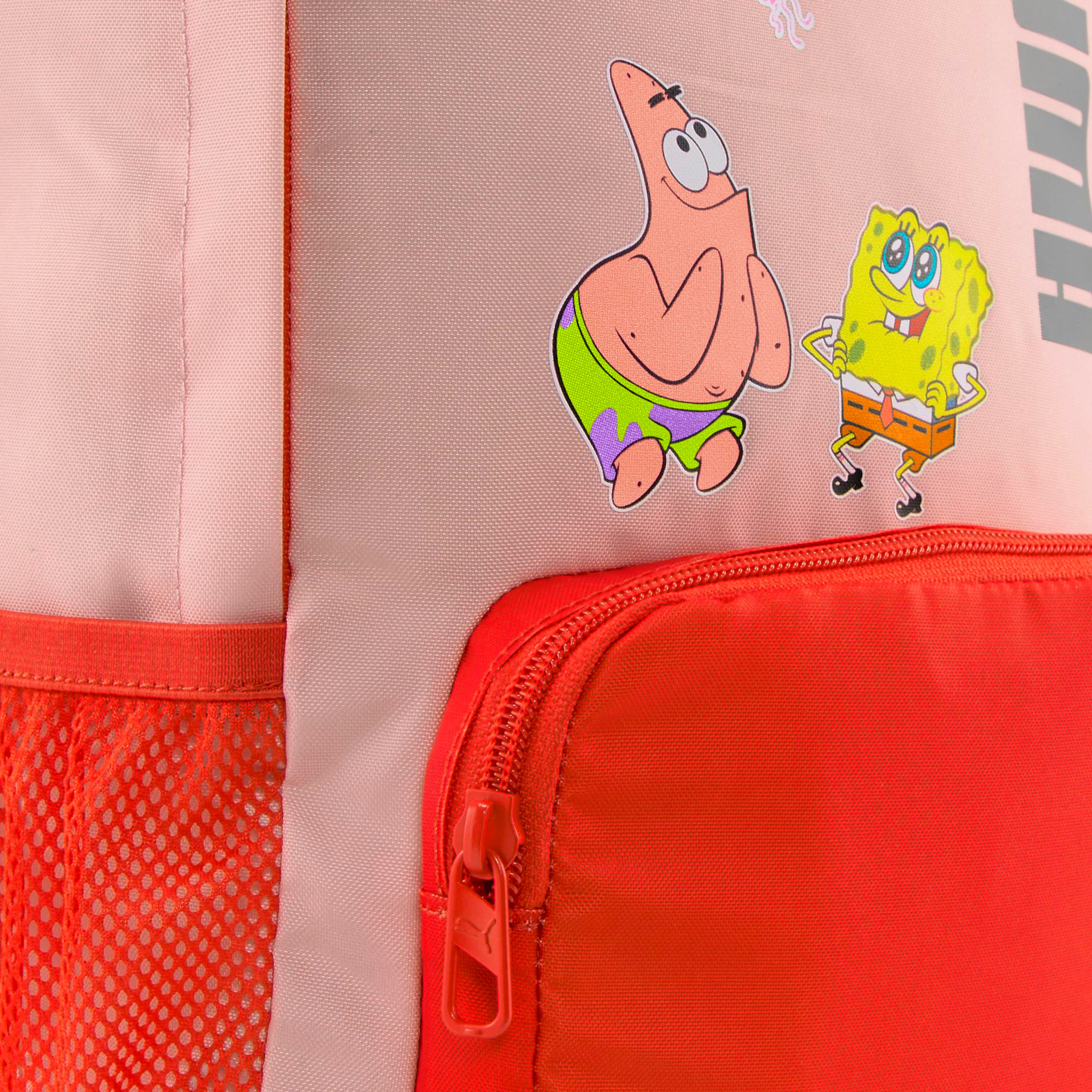 حقيبة ظهر بطبعة بوما سبونج بوب مع سحاب للإغلاق باللون الاسود-school-bagsandbackpacks-backpacks-image-4