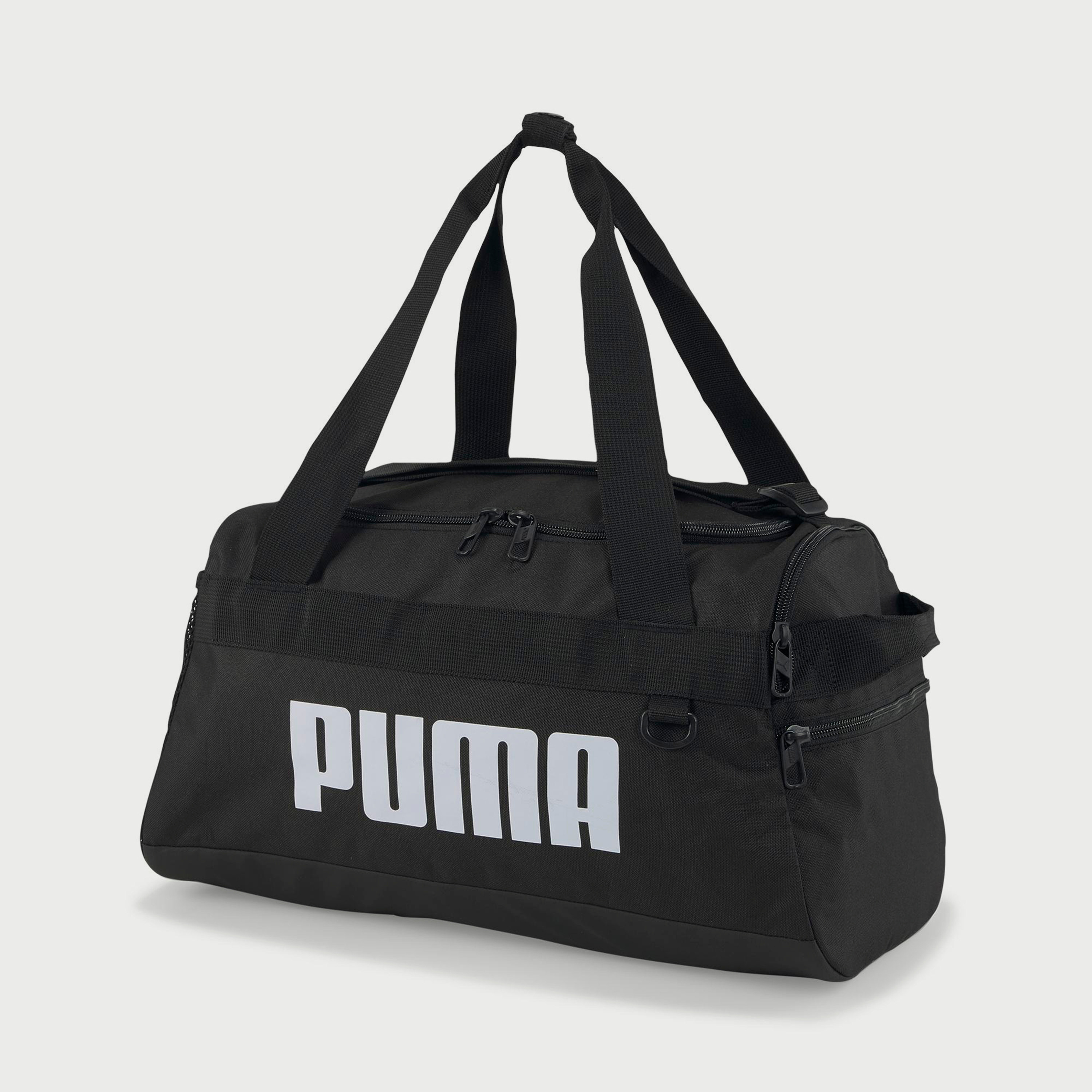 Puma Logo Challenger Duffel Bag with Zip Closure in Black-sports-gear-gym-image-1