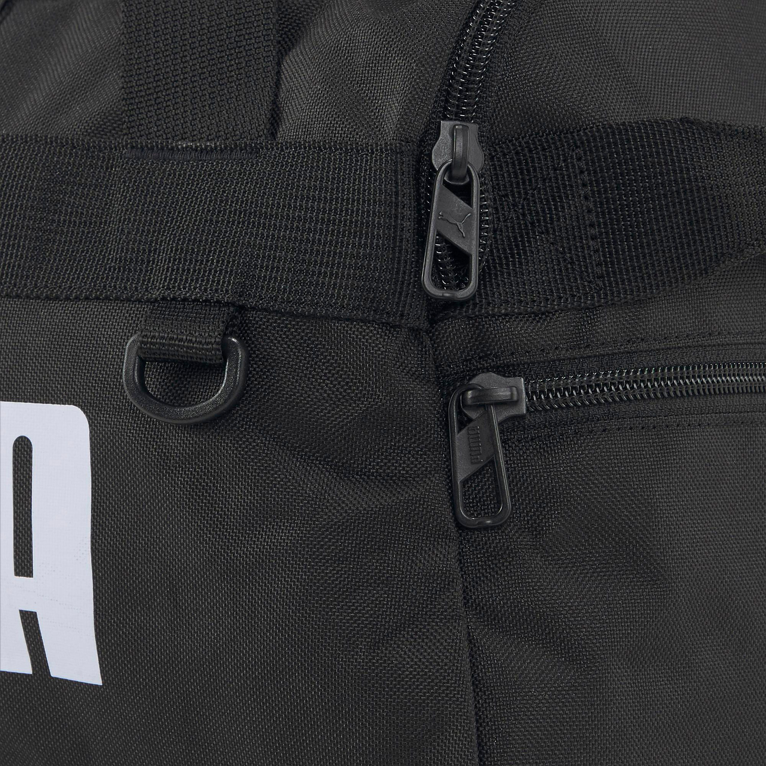 Puma Logo Challenger Duffel Bag with Zip Closure in Black-sports-gear-gym-image-3