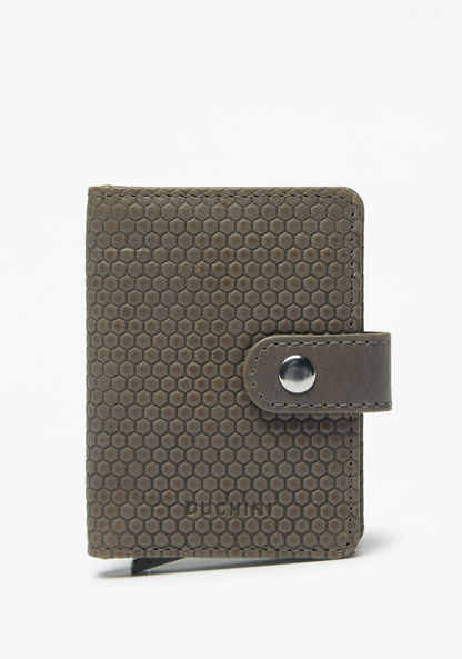 Duchini Textured Wallet with Snap Button Closure-Men%27s Wallets%C2%A0& Pouches-image-0