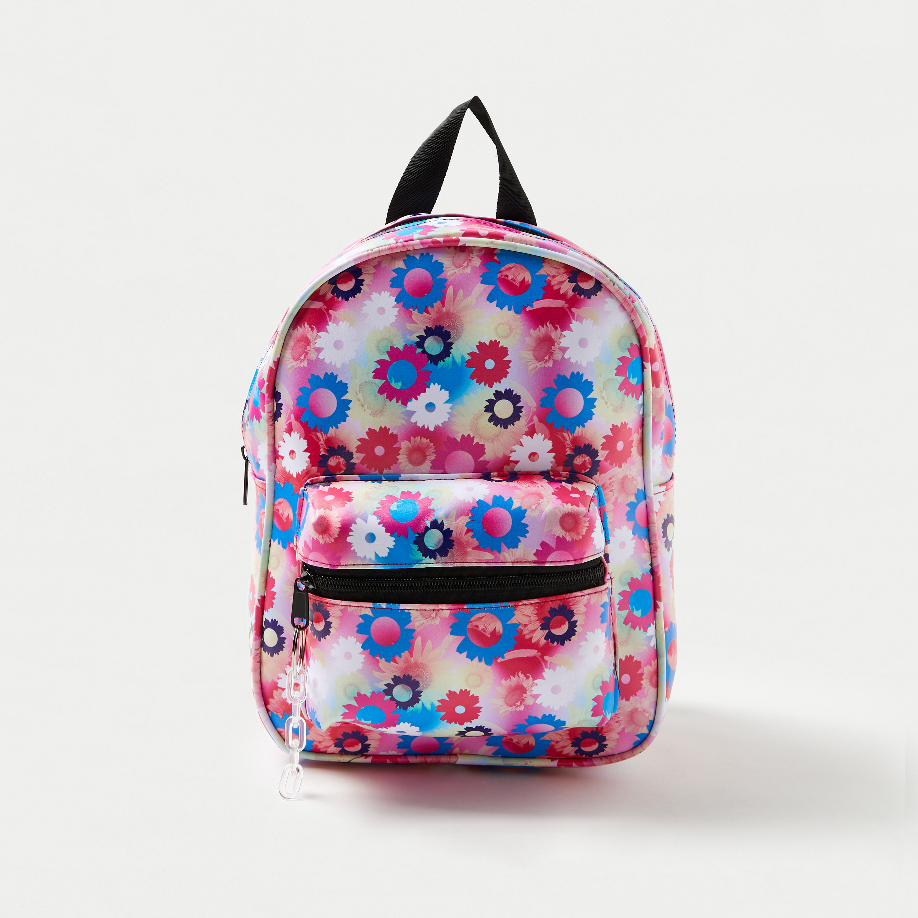 Charmz Floral Print Backpack with Zip Closure-girls-accessories-bags-image-1