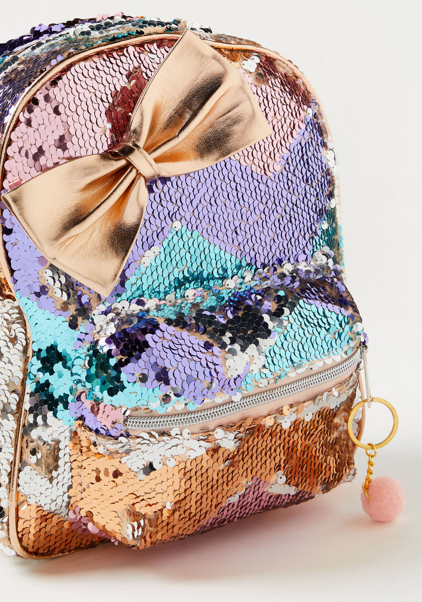 Charmz Embellished Backpack with Bow Accent-Bags and Backpacks-image-1
