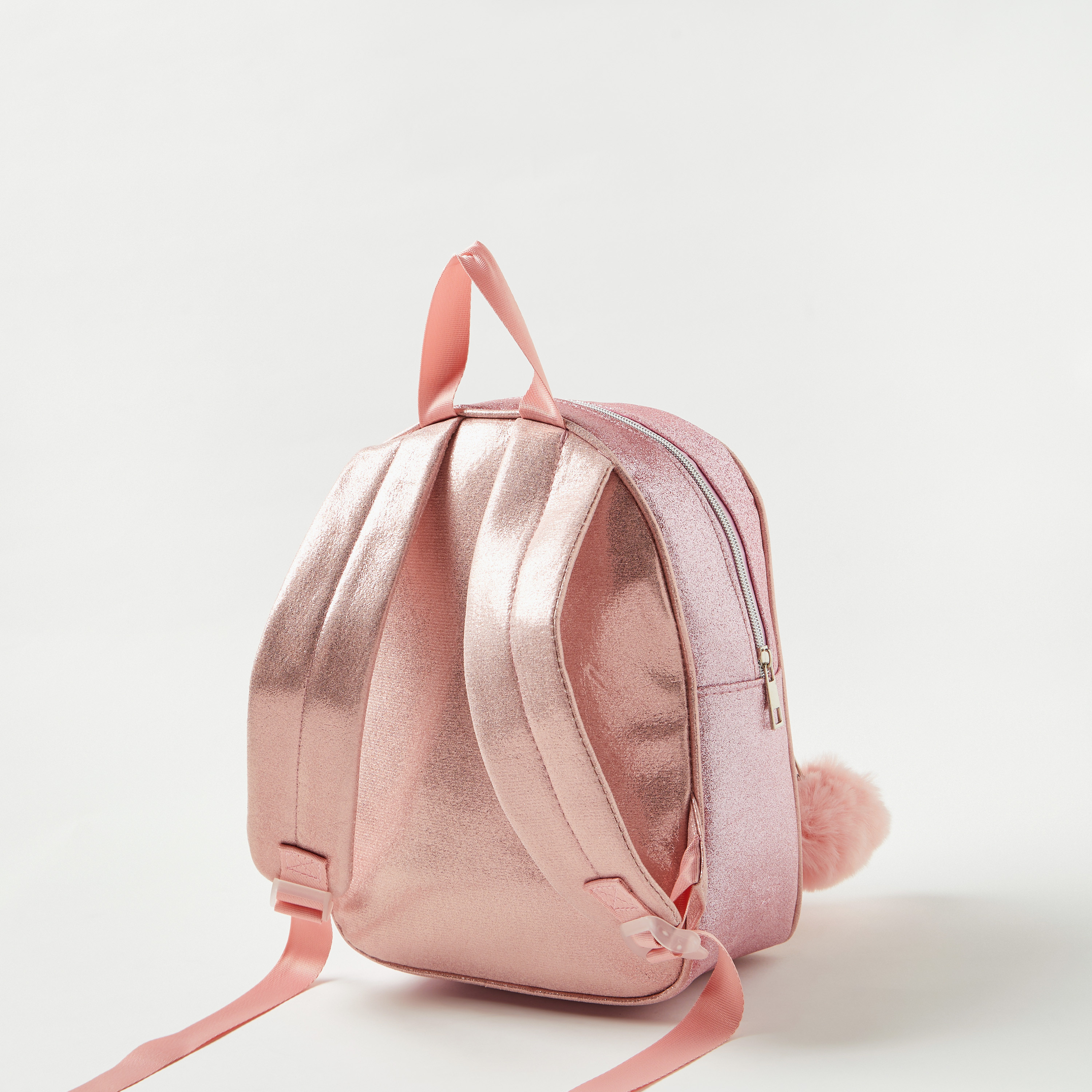 Pink and cheap gold backpack