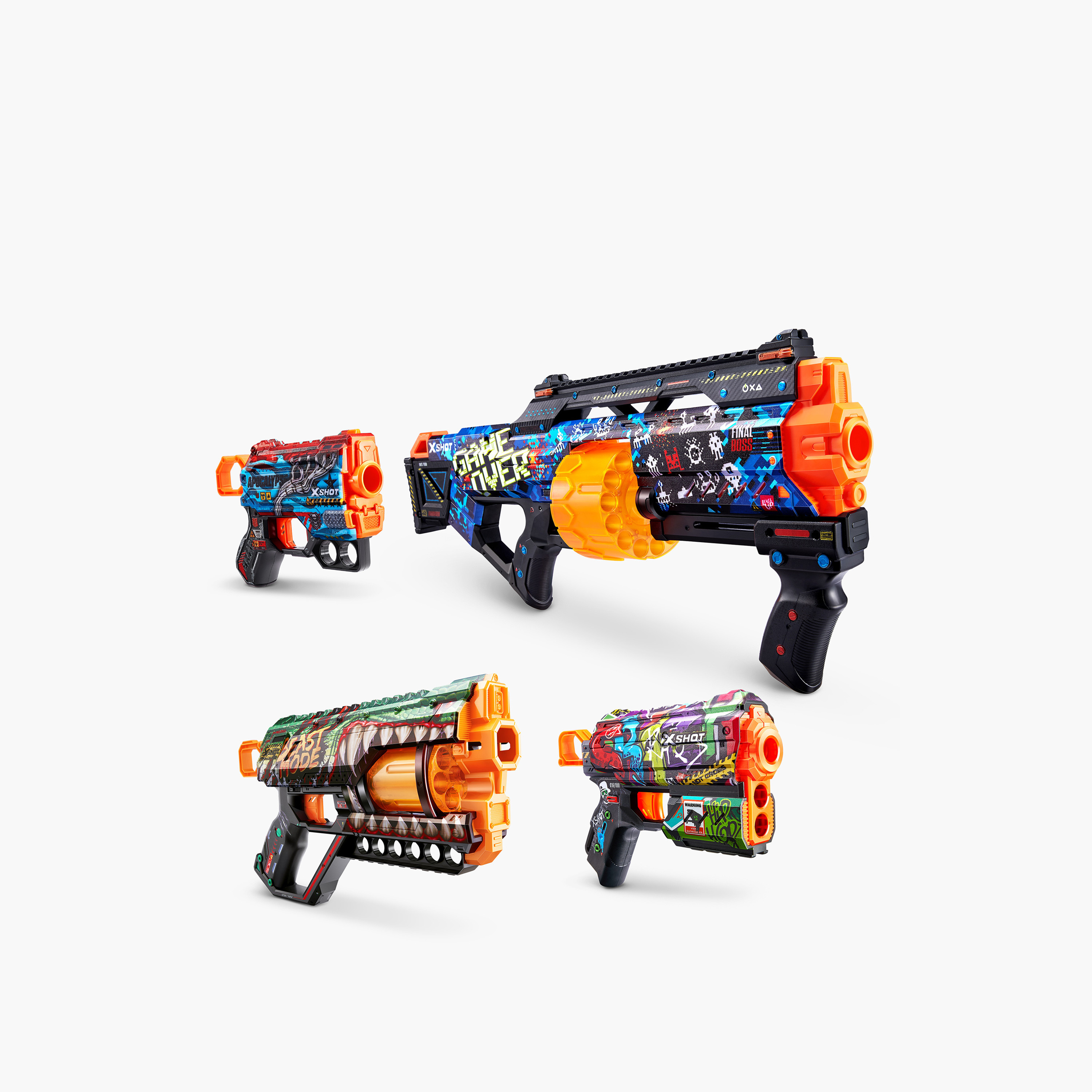 X-Shot Skins 4-Piece Blaster Toy Set-toys-outdoor-gunsandfoamblasters-image-2