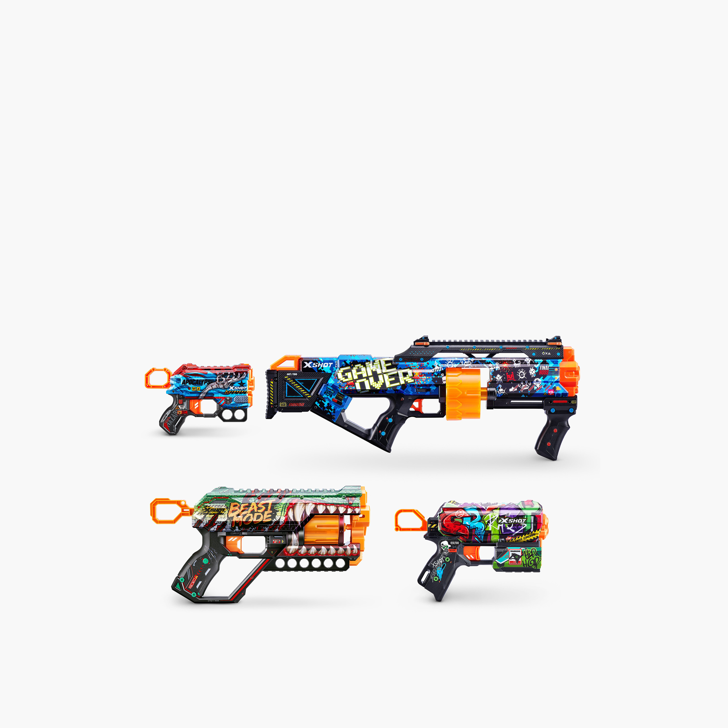 X-Shot Skins 4-Piece Blaster Toy Set-toys-outdoor-gunsandfoamblasters-image-3