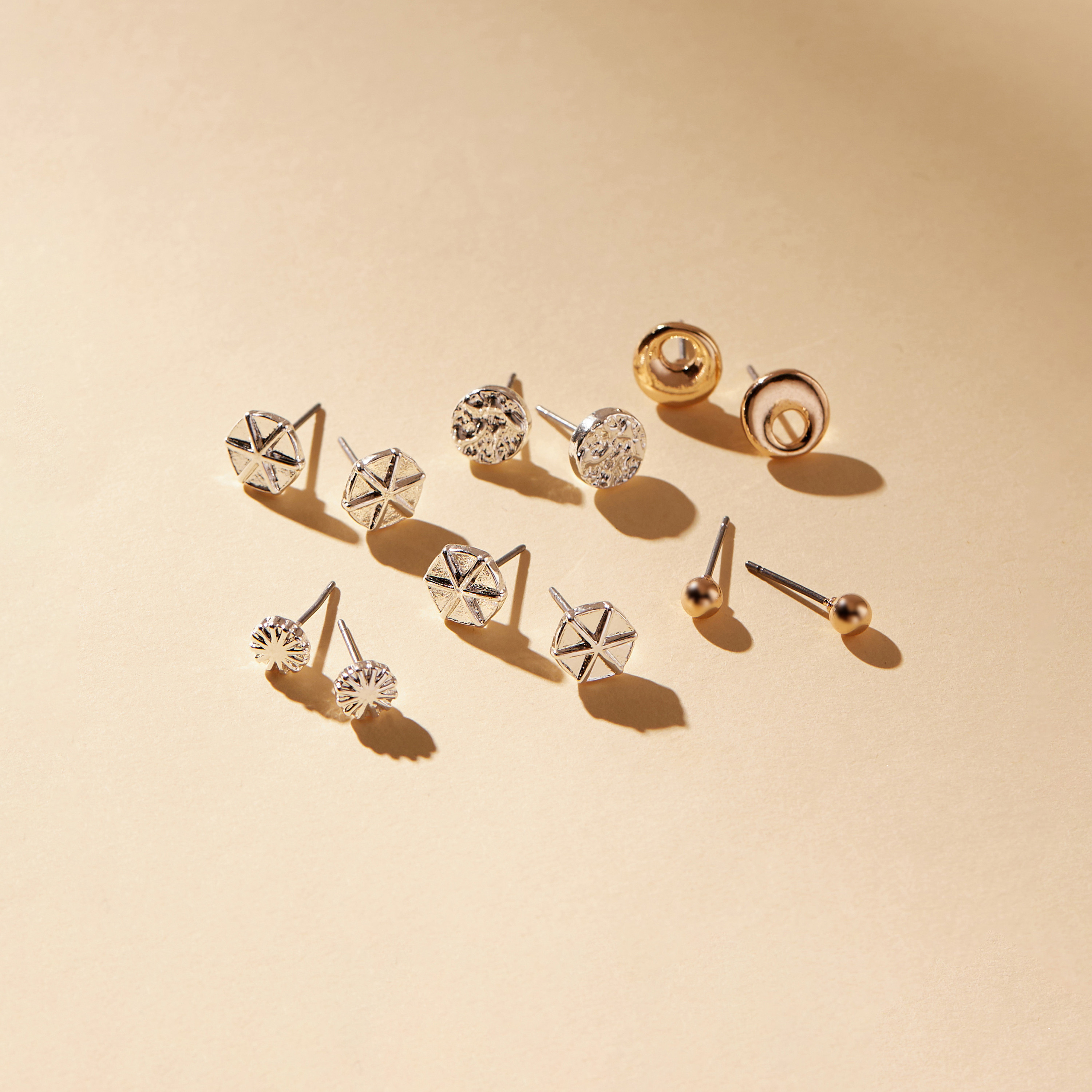 Assorted Stud Earrings with Pushback Closure - Set of 6-women-watchesandjewellery-jewellery-earrings-image-3