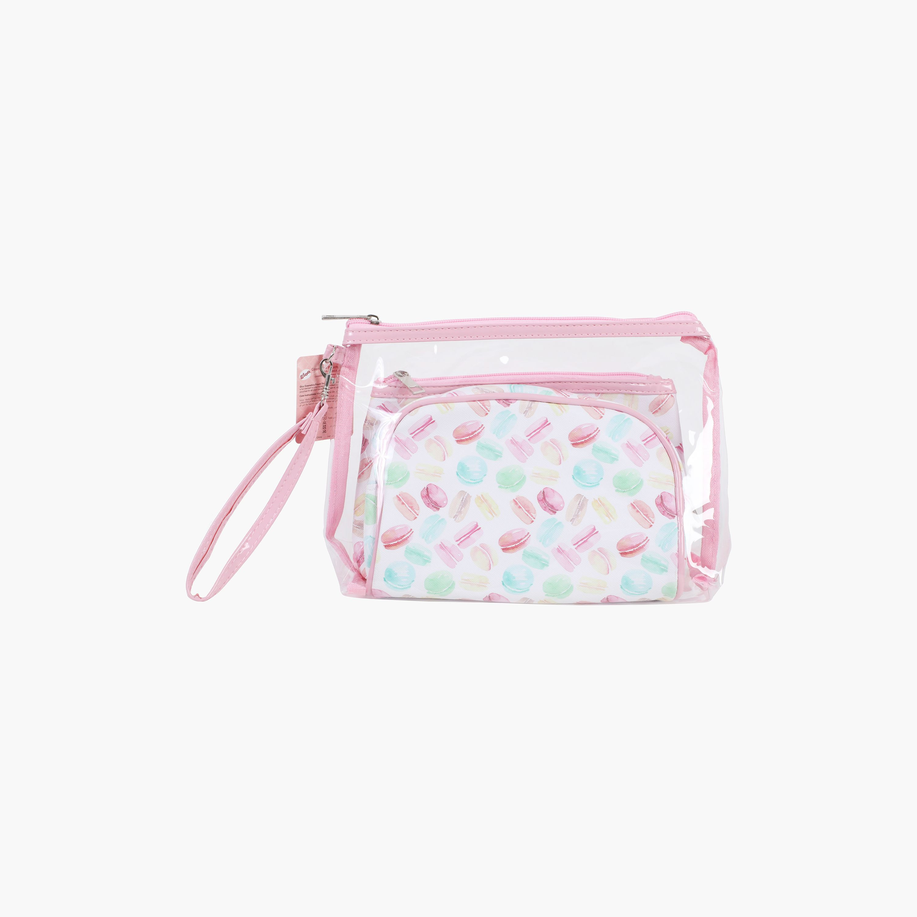 GLOO 3-Piece Macaron Print Cosmetics Pouch Set-beautyandpersonalcare-makeup-brushesandaccessories-makeuppouches-image-1