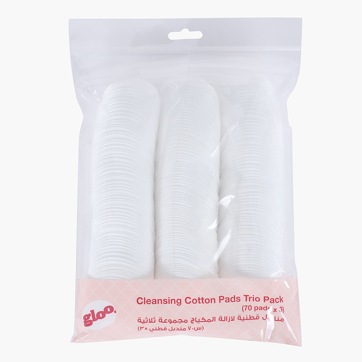 GLOO 210-Piece Cleansing Cotton Pads Trio Pack-beautyandpersonalcare-makeup-face-makeupremovers-image-1