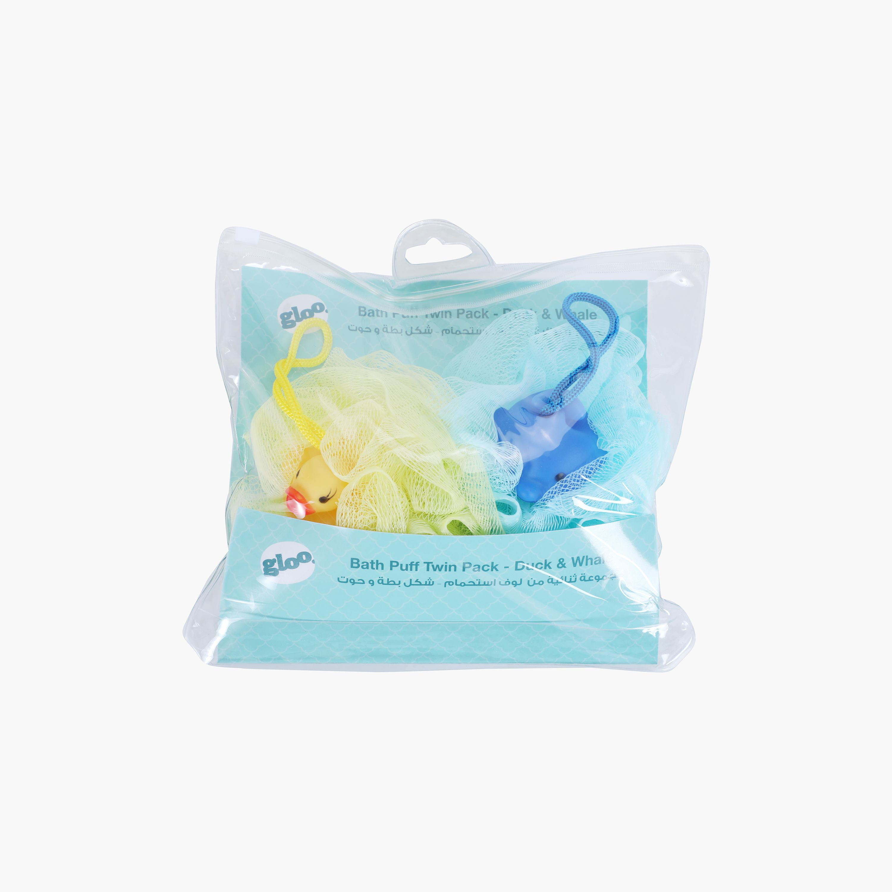 GLOO Duck and Whale Novelty Bath Puff Duo Pack-beautyandpersonalcare-bathandbody-toolsandaccessories-bathaccessories-image-2