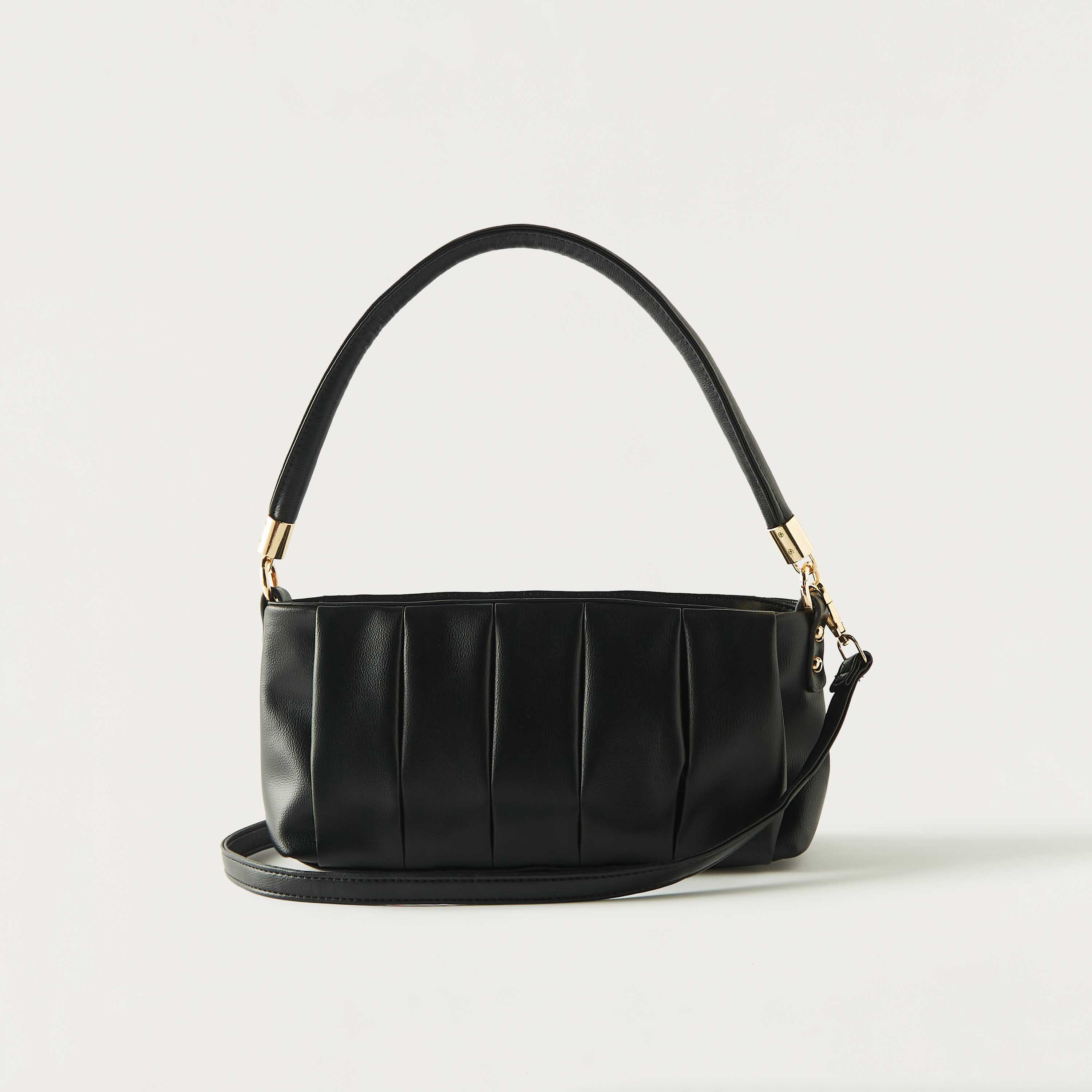 Mango pleats baguette discount bag