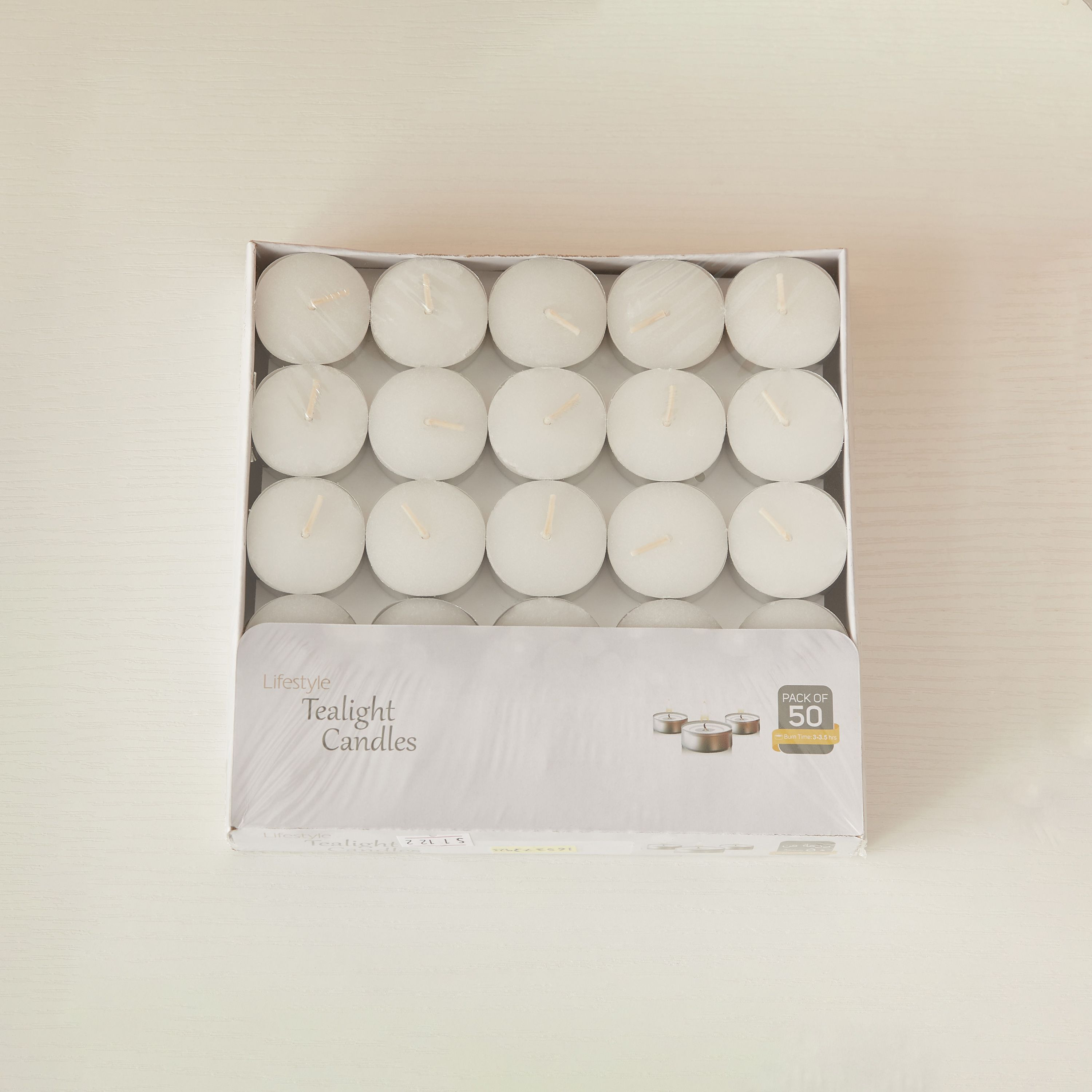 Essentials 50-Piece Unscented Tealight Candle Set-household-homefragrance-candles-image-4