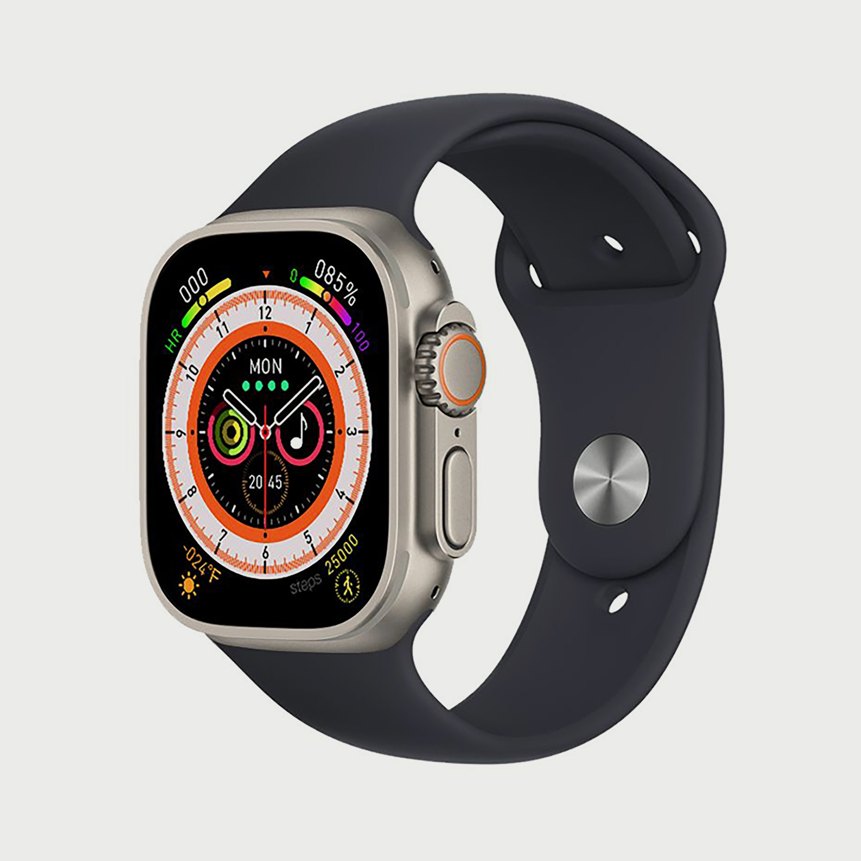 Kenneth Scott Unisex Black Silicone Strap Smart Watch with Additional Strap - KS-GS8ULTRA-men-watchesandjewellery-watches-image-1
