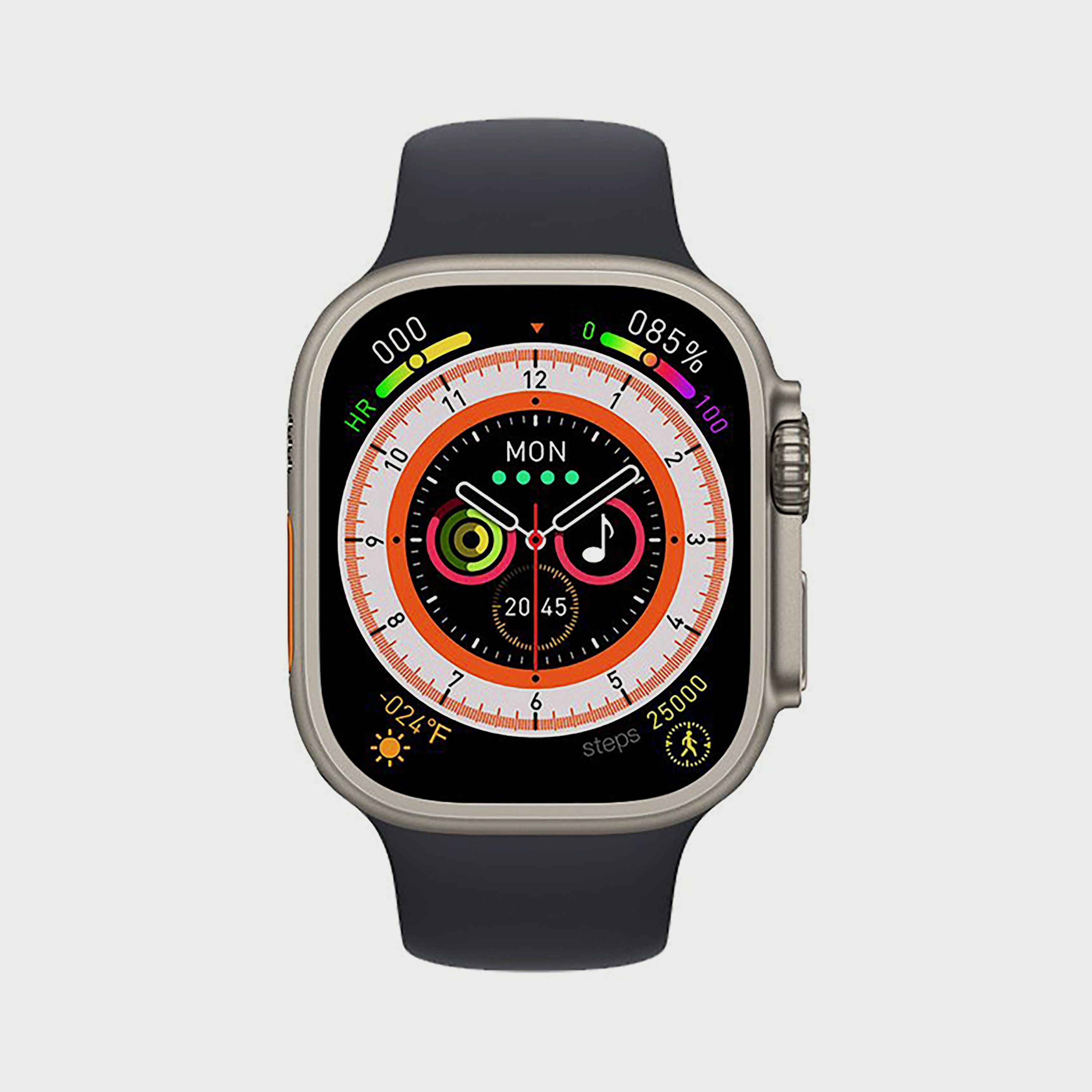 Kenneth Scott Unisex Black Silicone Strap Smart Watch with Additional Strap - KS-GS8ULTRA-men-watchesandjewellery-watches-image-4