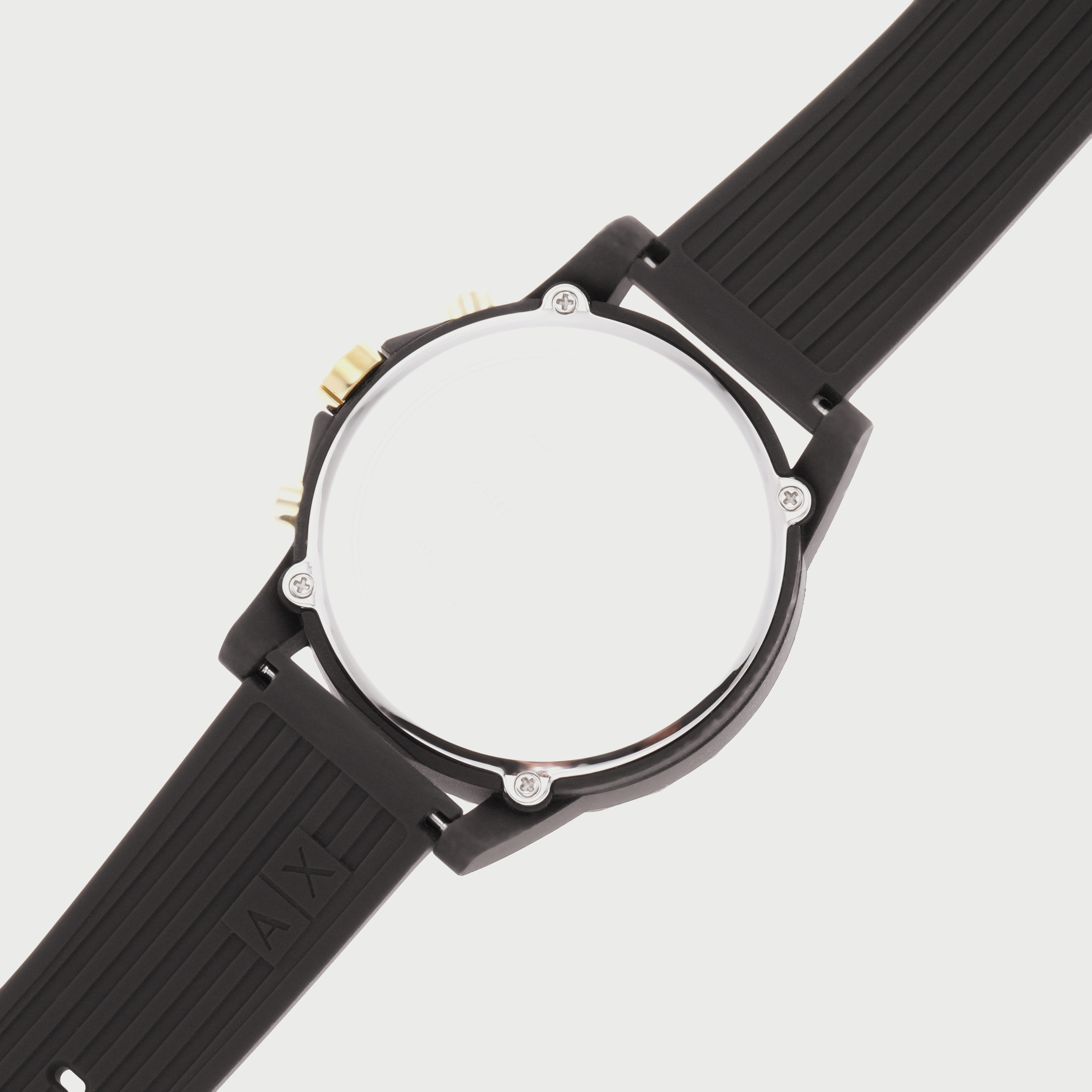 Buy Men's Armani Exchange Men's 45 MM Black Chronograph Silicone Strap Watch  AX7105 Online | Centrepoint UAE