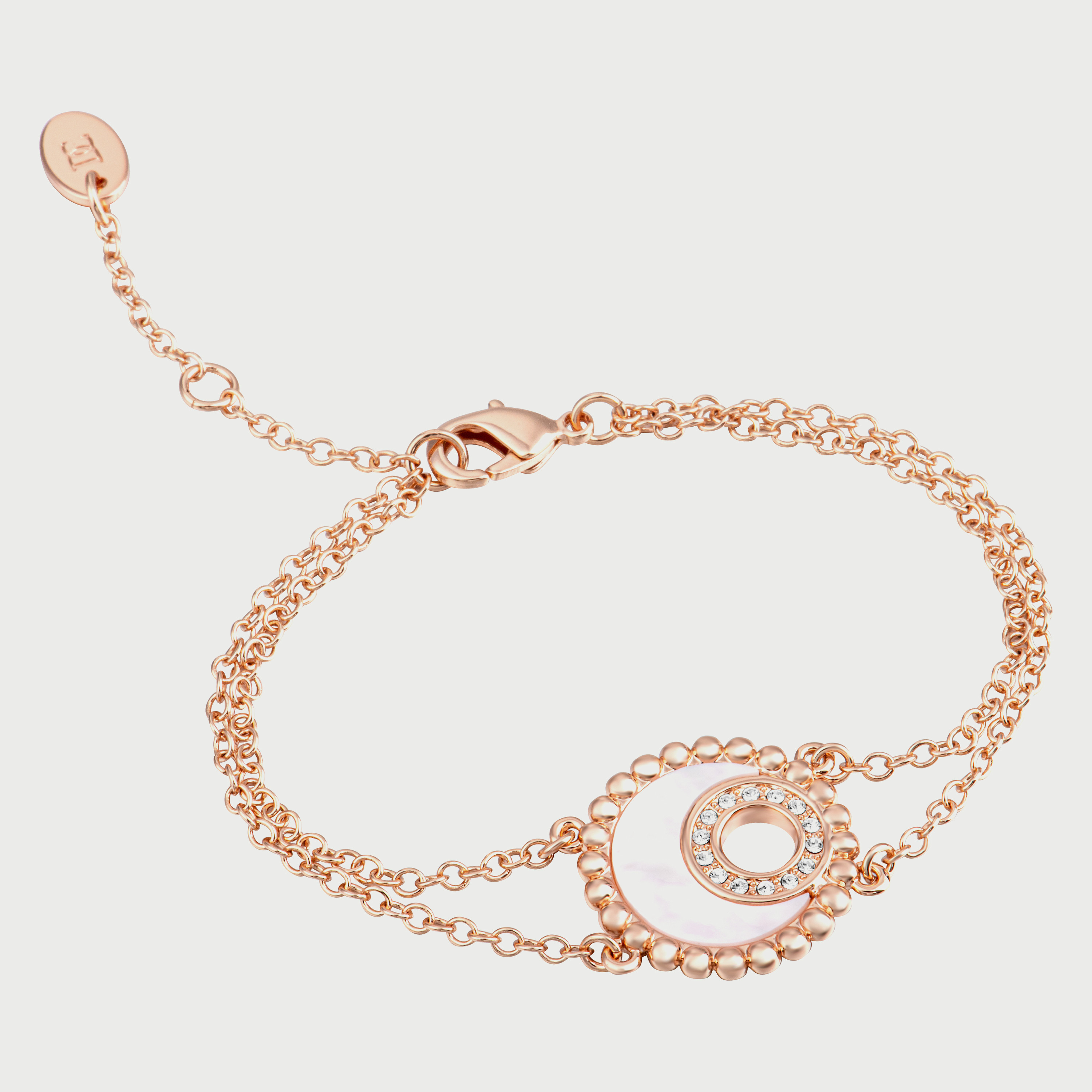 سوار اديلينا للنساء، ذهبي وردي نحاسي من دي اي سي اي  DCBR01243200-women-watchesandjewellery-jewellery-banglesandbracelets-image-1