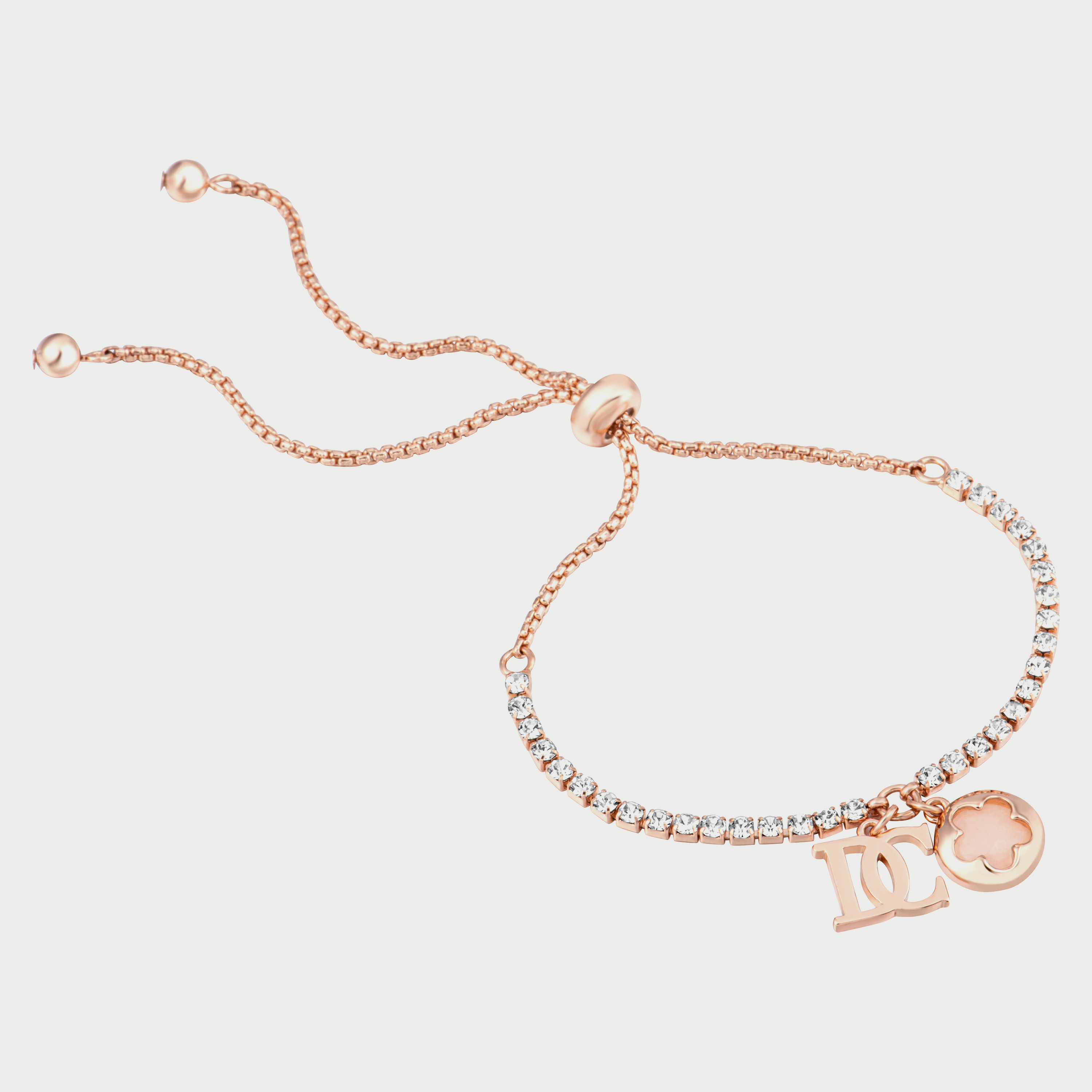 سوار منزلق أديلينا ذهبية وردية نحاسية للنساء من دي اي سي اي  DCFB00323300-women-watchesandjewellery-jewellery-banglesandbracelets-image-1
