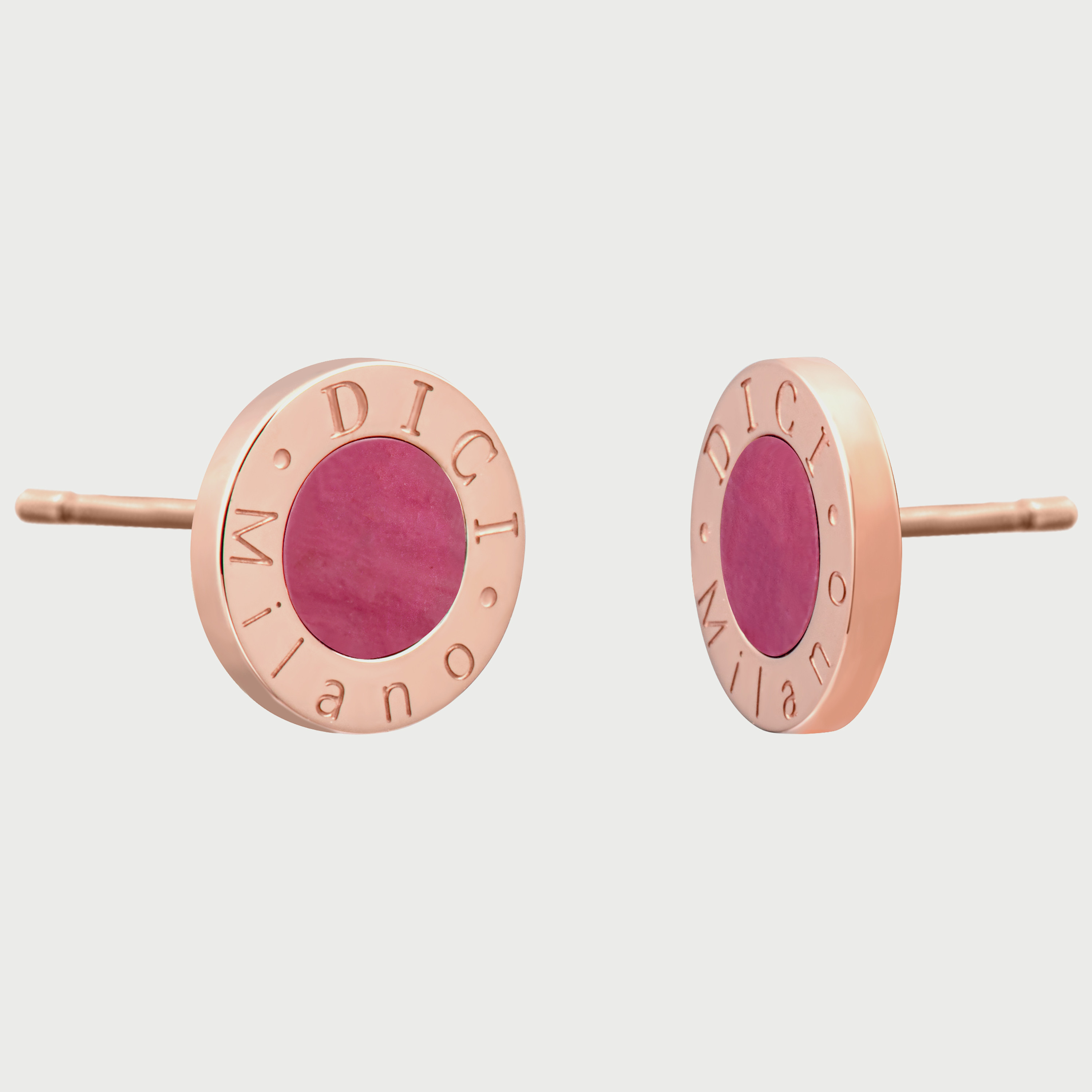 DICI Women's Rose Gold & Purple Brass Goccia Stud Earrings DCER01492300-women-watchesandjewellery-jewellery-earrings-image-1