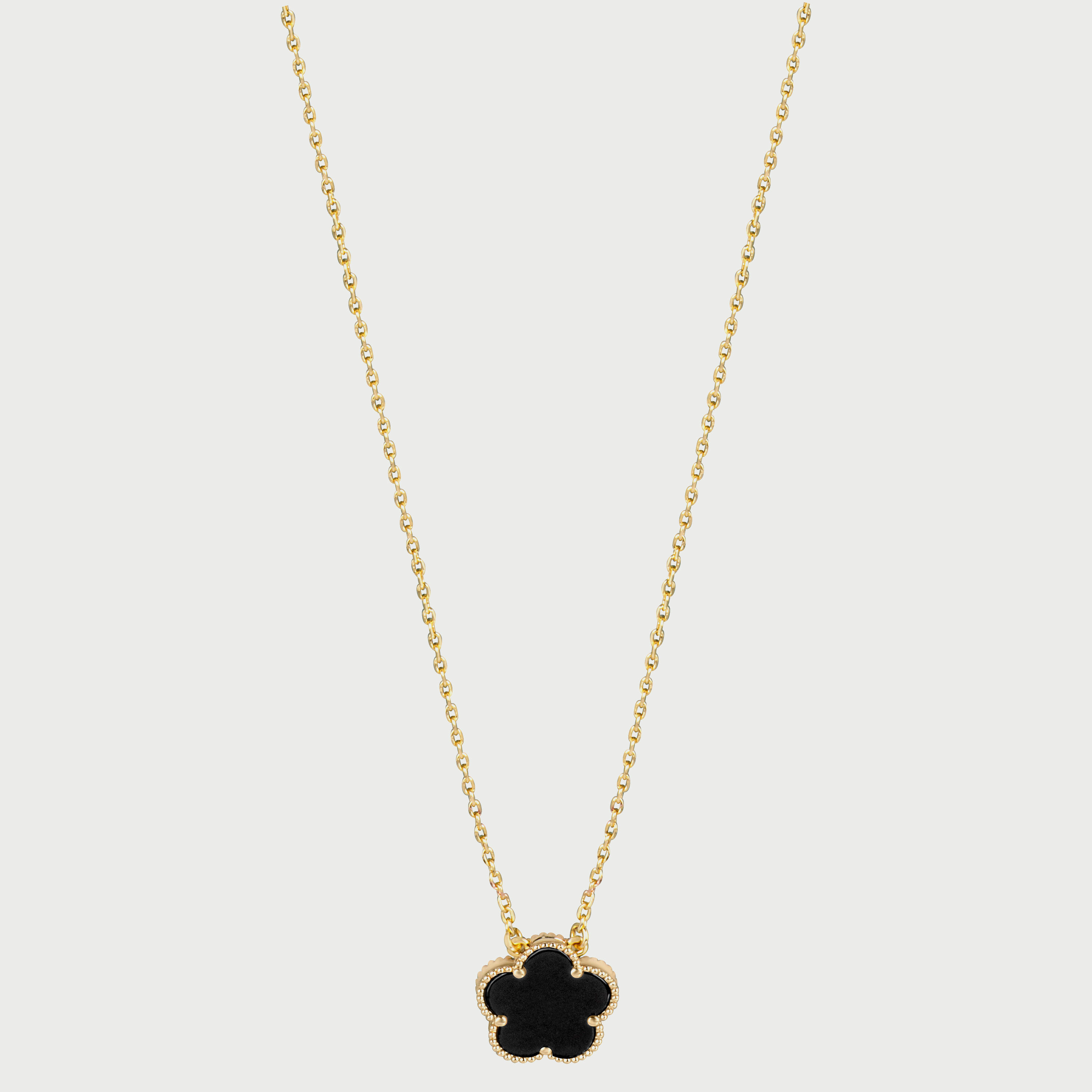 قلادة فلوريال ذهبية نحاسية وسوداء للنساء من دي اي سي اي DCNL01473400-women-watchesandjewellery-jewellery-necklacesandpendants-image-1