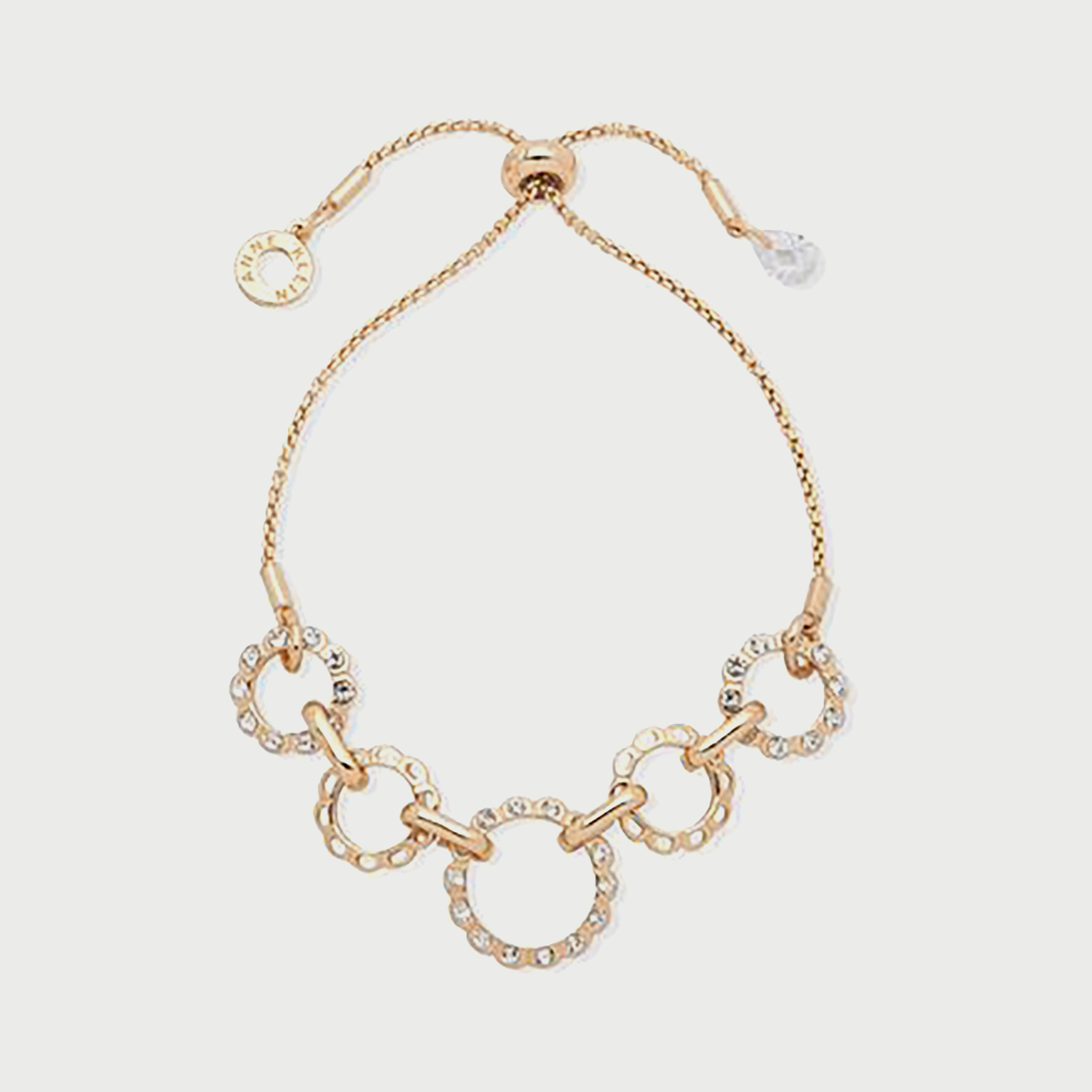 DKNY Jewellery Gold Coloured Pave Heart Slider Bracelet 60558339-887 |  WatchShop.com™
