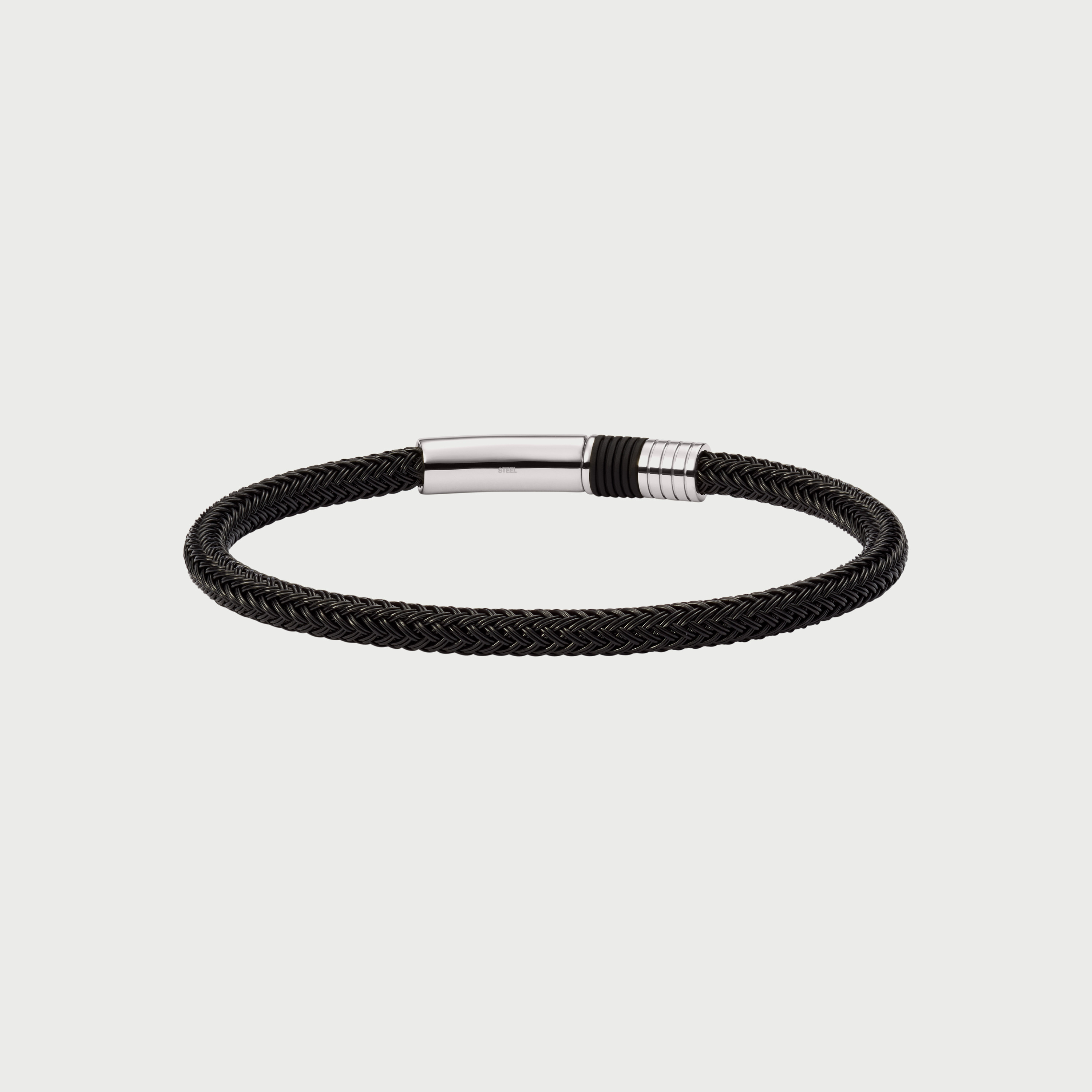 Emporio Armani Men's Black Stainless Steel Iconic Bracelet EGS1624001-men-watchesandjewellery-bracelets-image-2