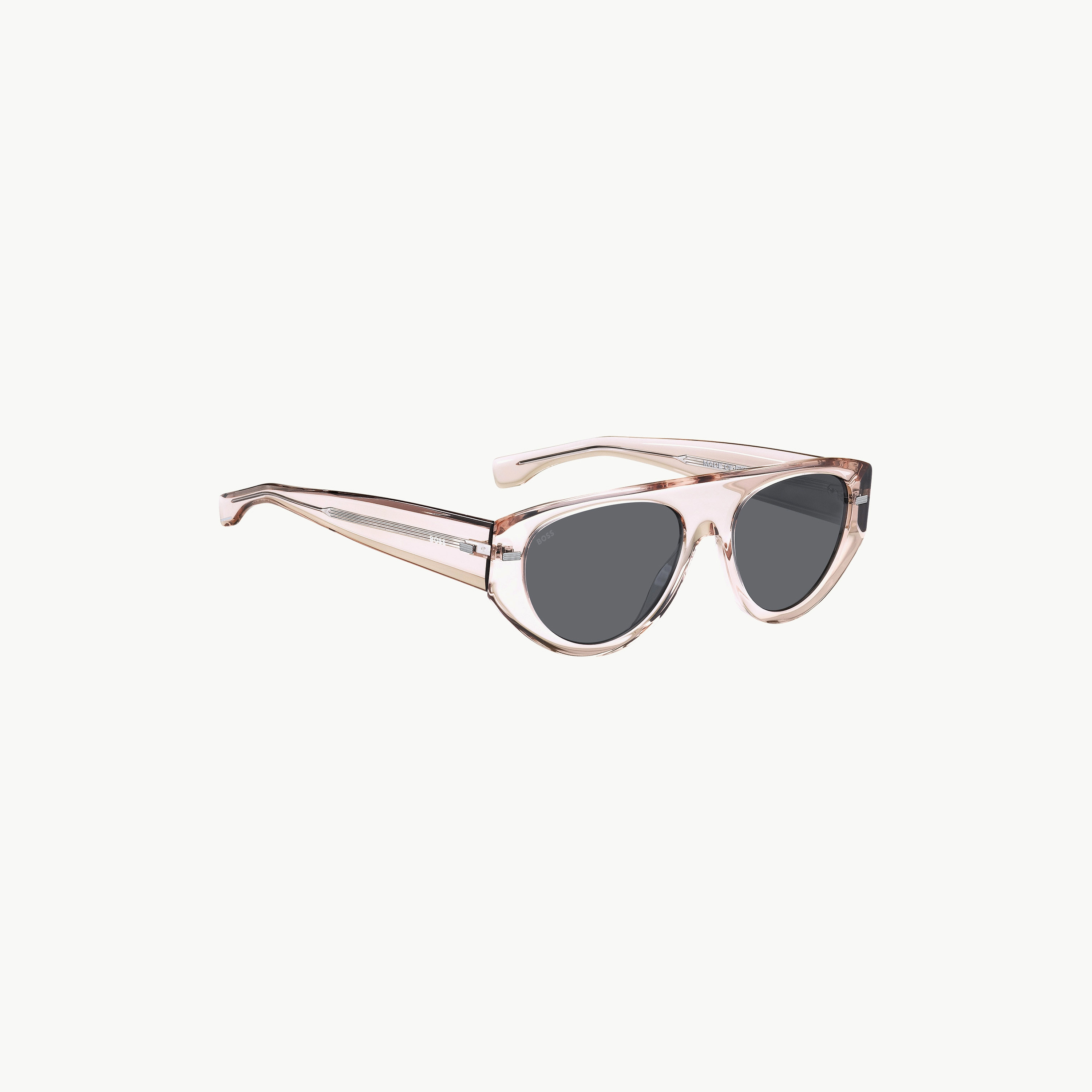 Hugo Boss Men UV Protected Grey Lens 56 mm Oval Sunglasses - BOSS 1443/S-men-sunglasses-image-2