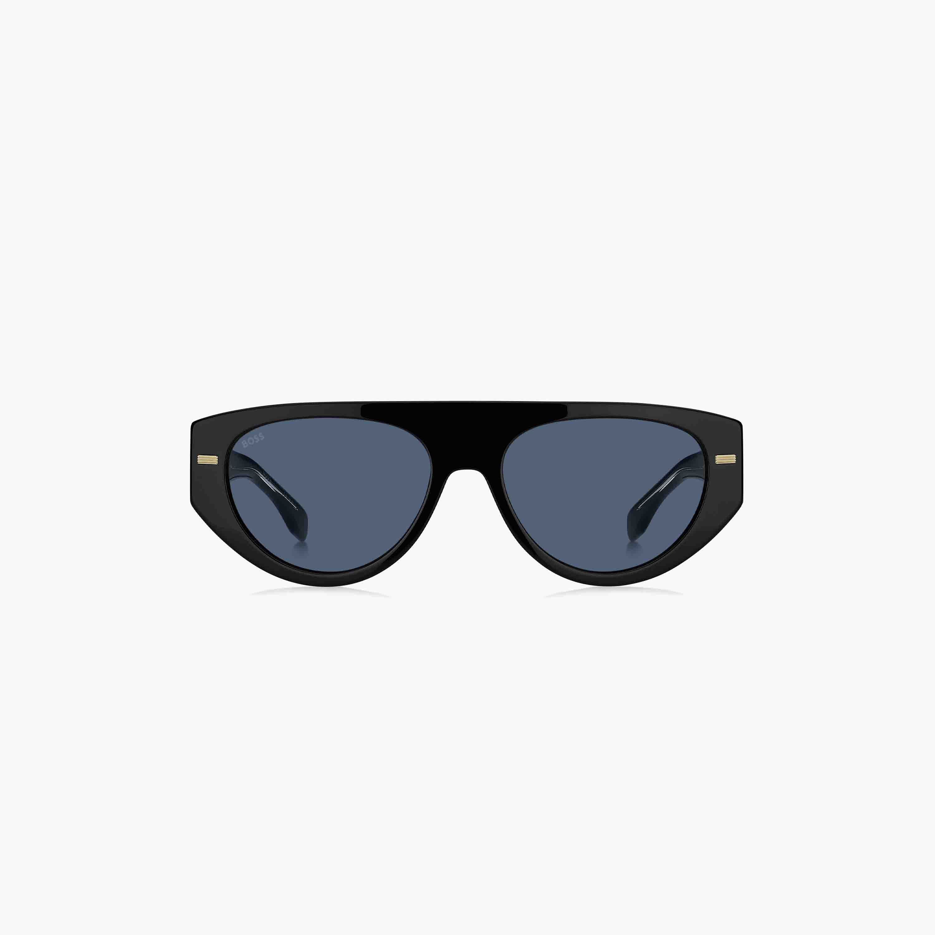 Hugo Boss Men UV Protected Grey Lens 56 mm Oval Sunglasses - BOSS 1443/S-men-sunglasses-image-8