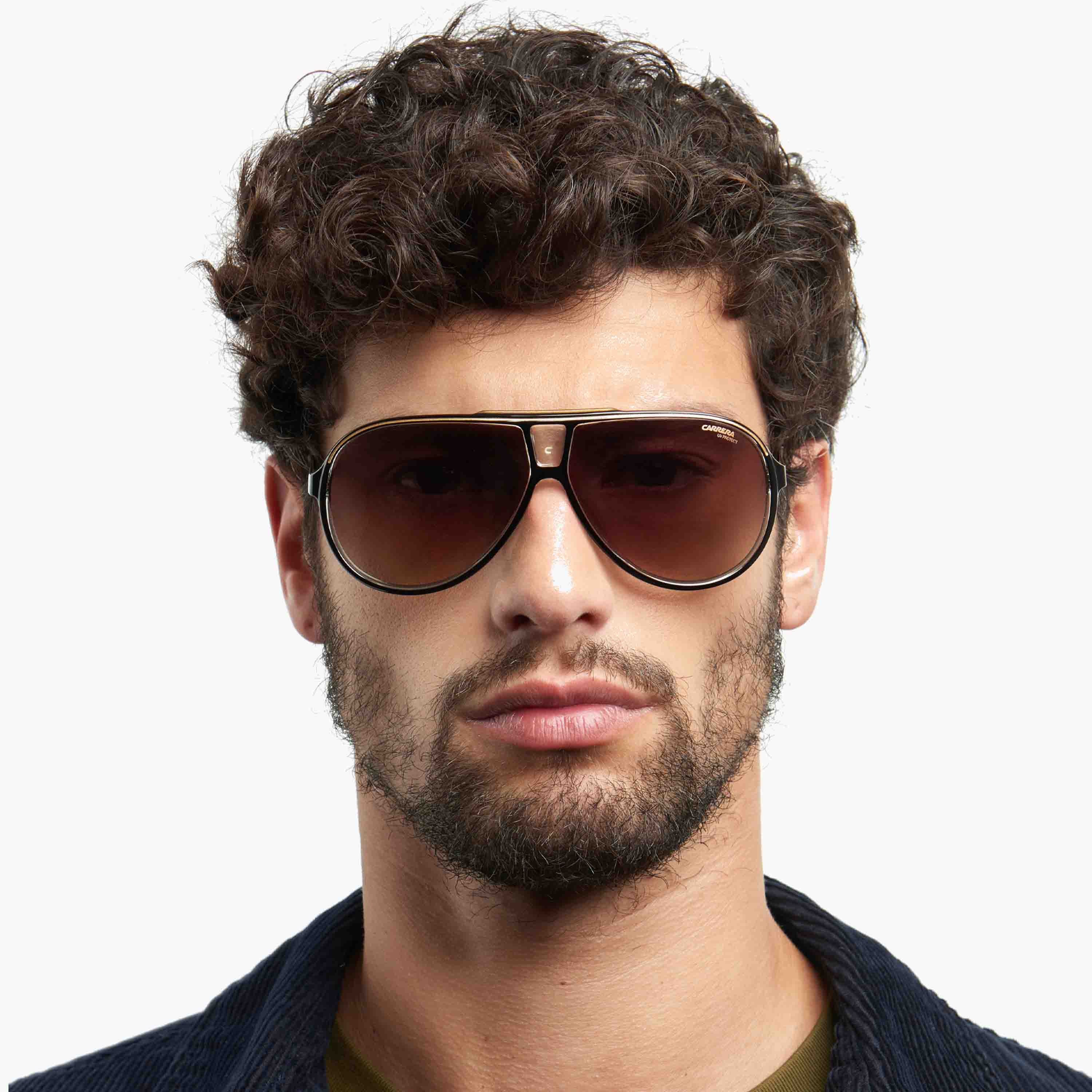 Carrera Men's UV Protected Brown Shaded Lens 63 mm Pilot Sunglasses | 205381-men-sunglasses-image-7