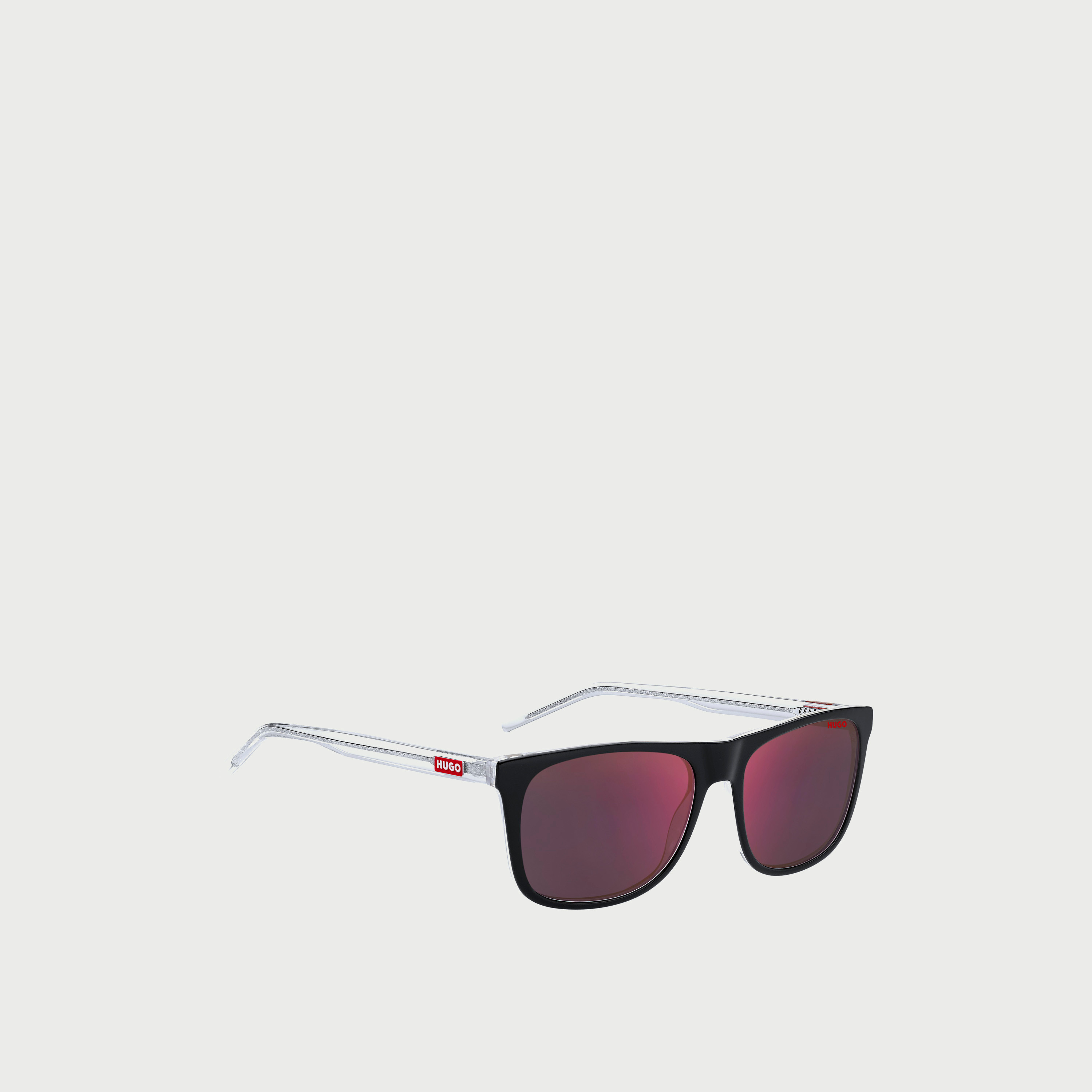 Hugo Boss Men UV Protected Red Mirror Lens 56 mm Square Sunglasses - HG 1194/S-men-sunglasses-image-2