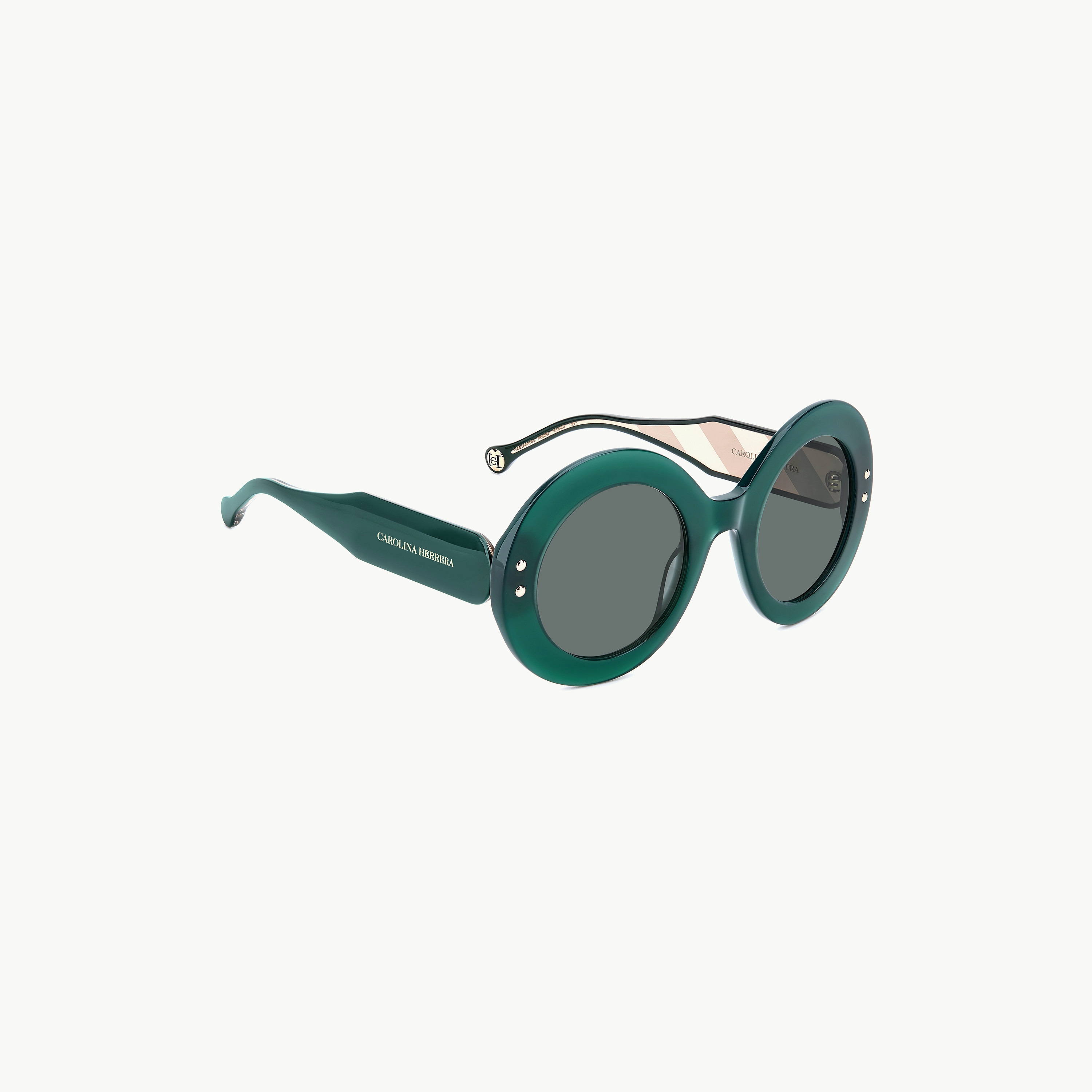 Carolina Herrera Women UV Protected Brown Gradient Lens 52 mm Round Sunglasses - HER 0081/S-women-sunglasses-image-2