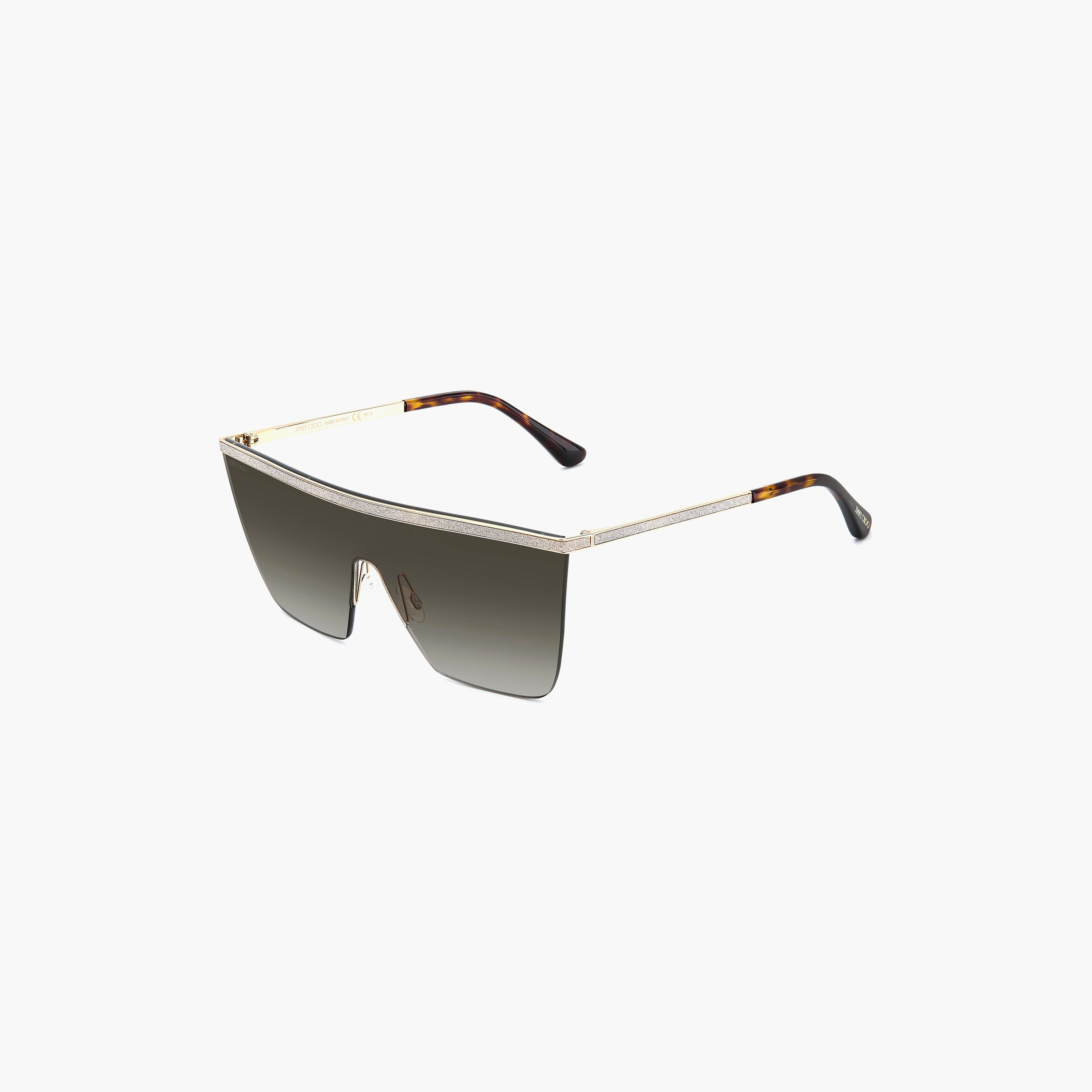 Jimmy Choo Women UV Protected Brown Gradient Lens 99 mm Shield Sunglasses - LEAH/S-women-sunglasses-image-1