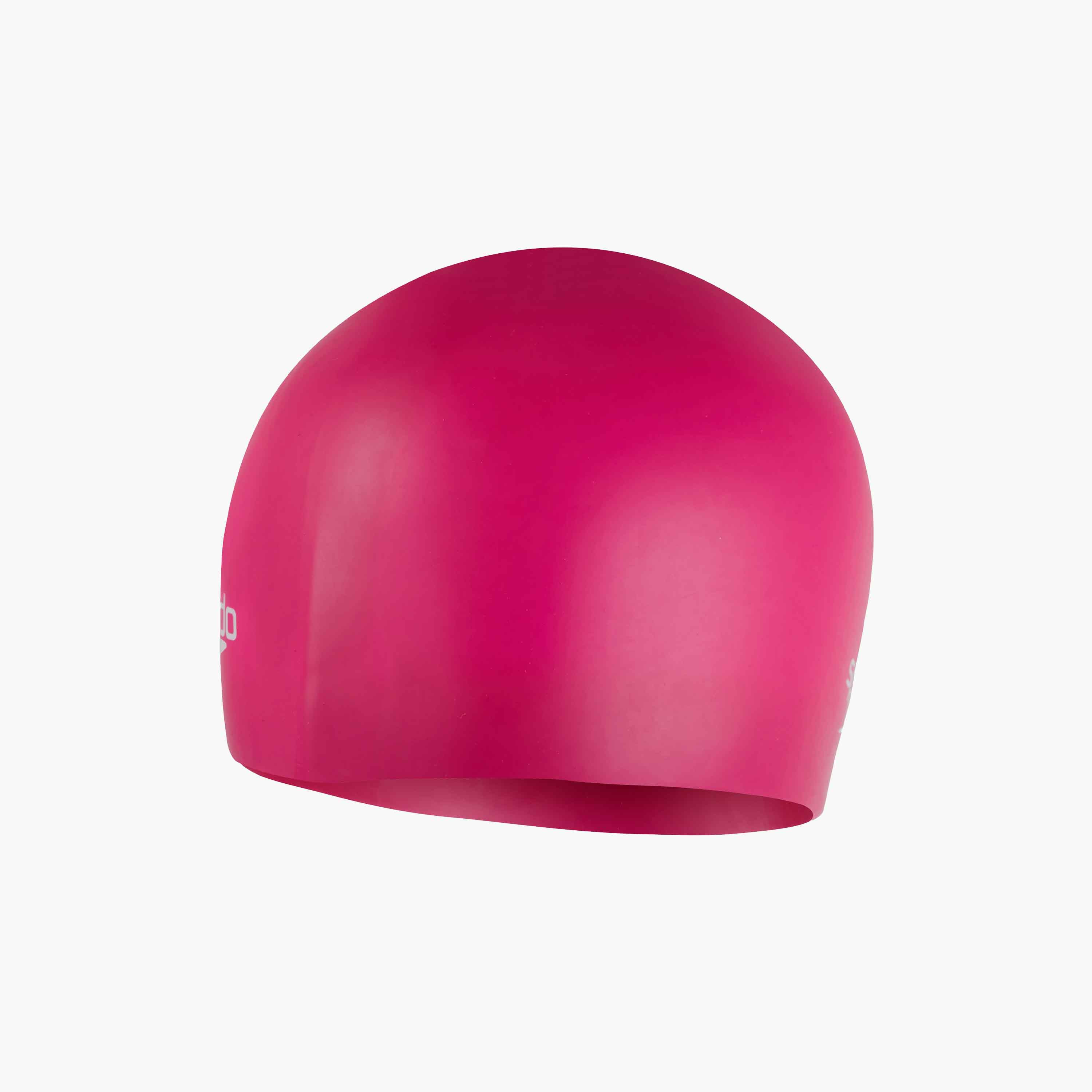 Speedo Plain Moulded Silicone Cap, One Size, Adult Unisex, Electric Pink-women-clothing-swimandbeach-swimcaps-image-2