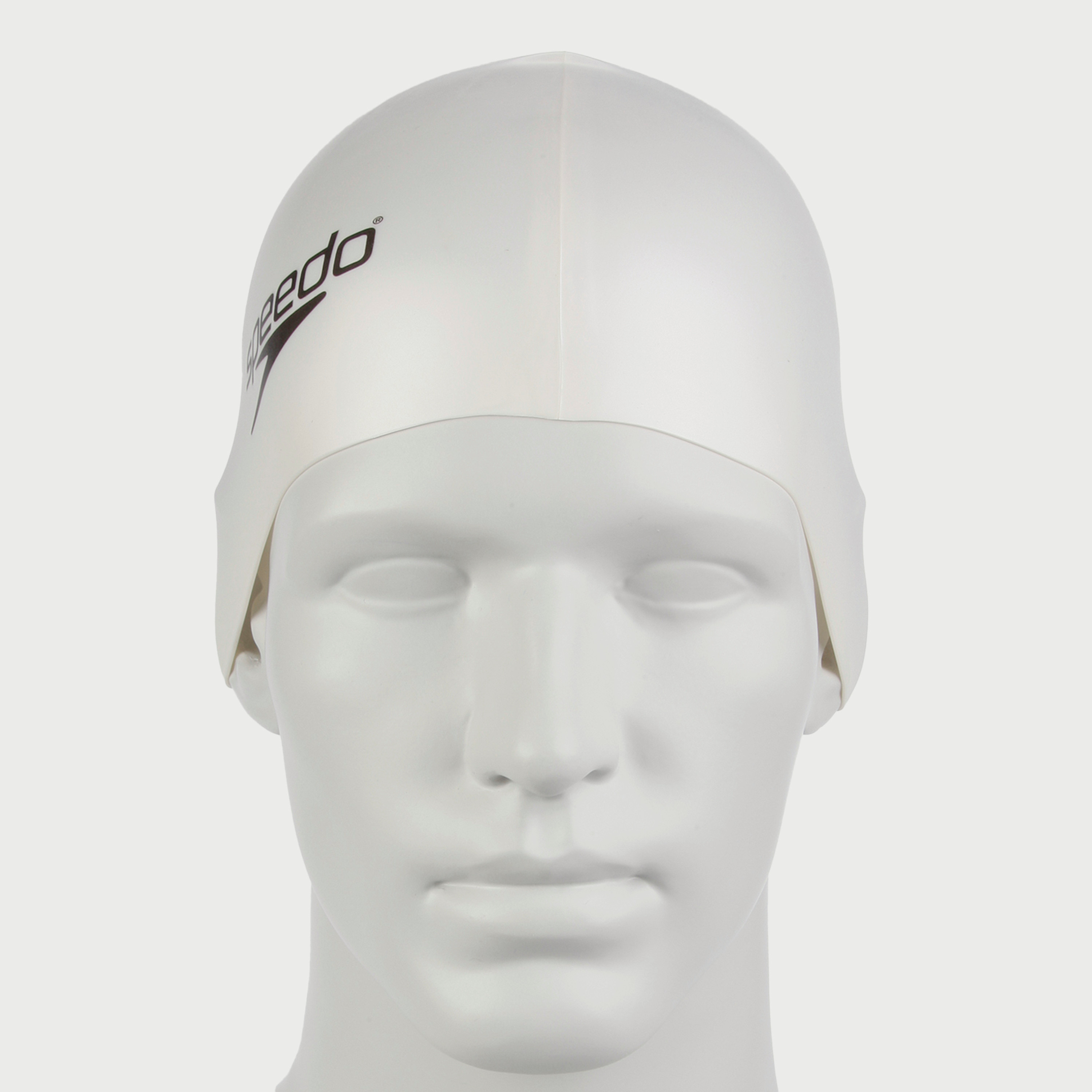 قبعة سيليكون مسطح من سبيدو ، مقاس واحد ، للكبار للجنسين ، أبيض-sports-gear-swimming-men-image-1