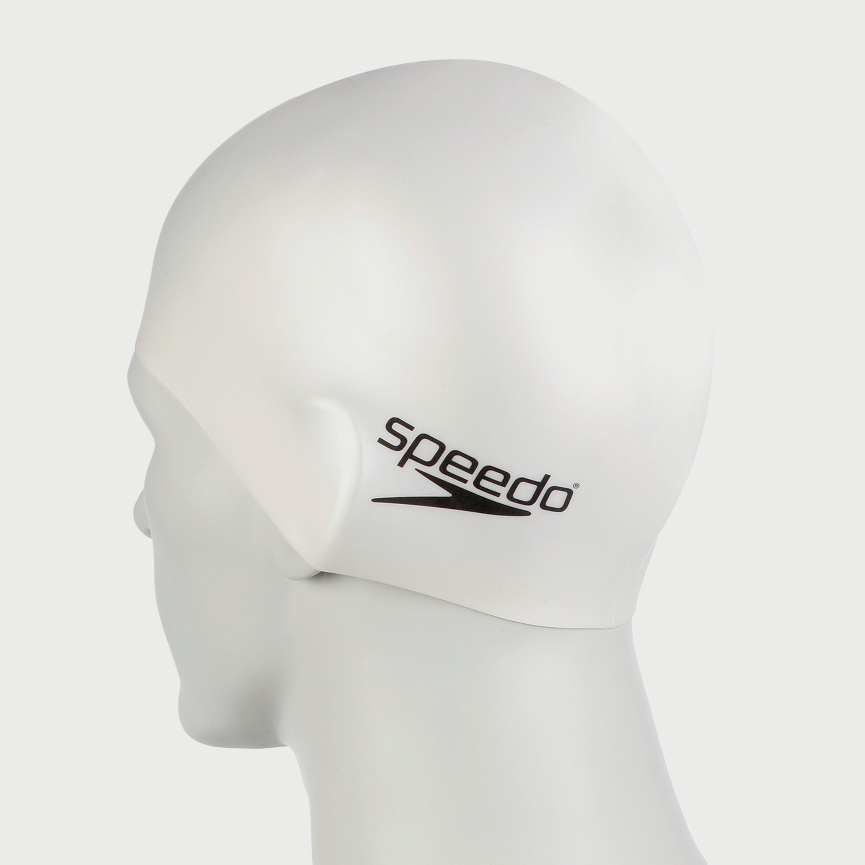 قبعة سيليكون مسطح من سبيدو ، مقاس واحد ، للكبار للجنسين ، أبيض-sports-gear-swimming-men-image-3