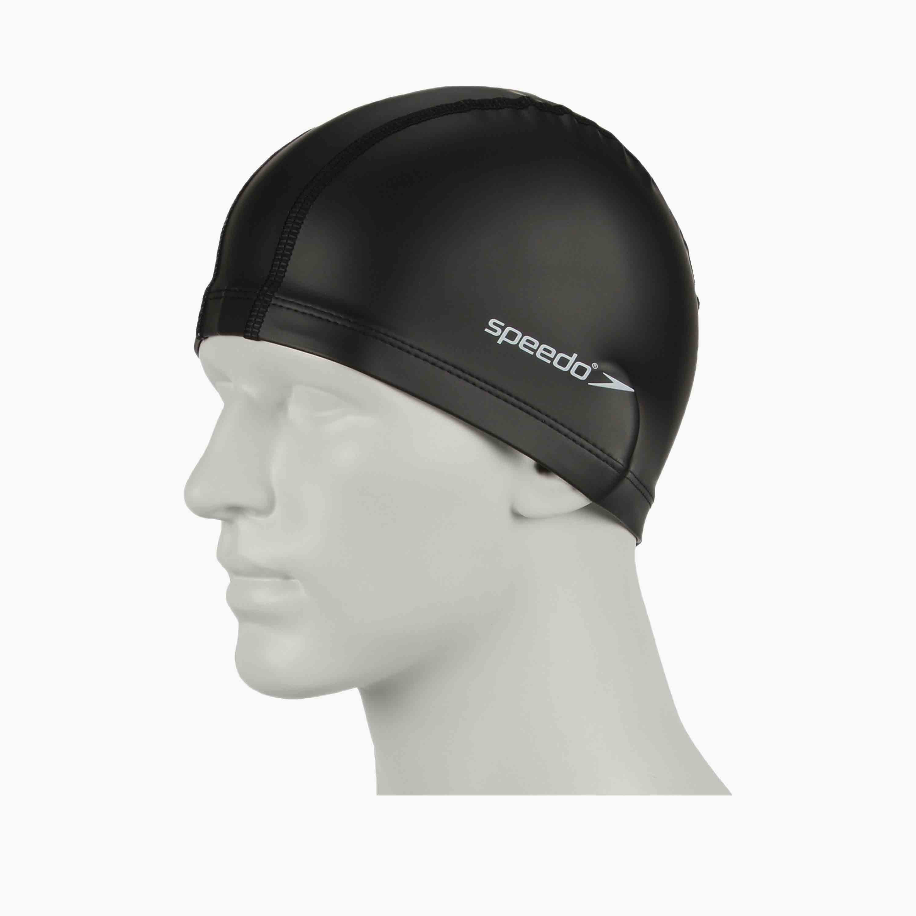 Speedo Pace Cap, One Size, Adult Unisex, Black-sports-gear-swimming-men-image-2