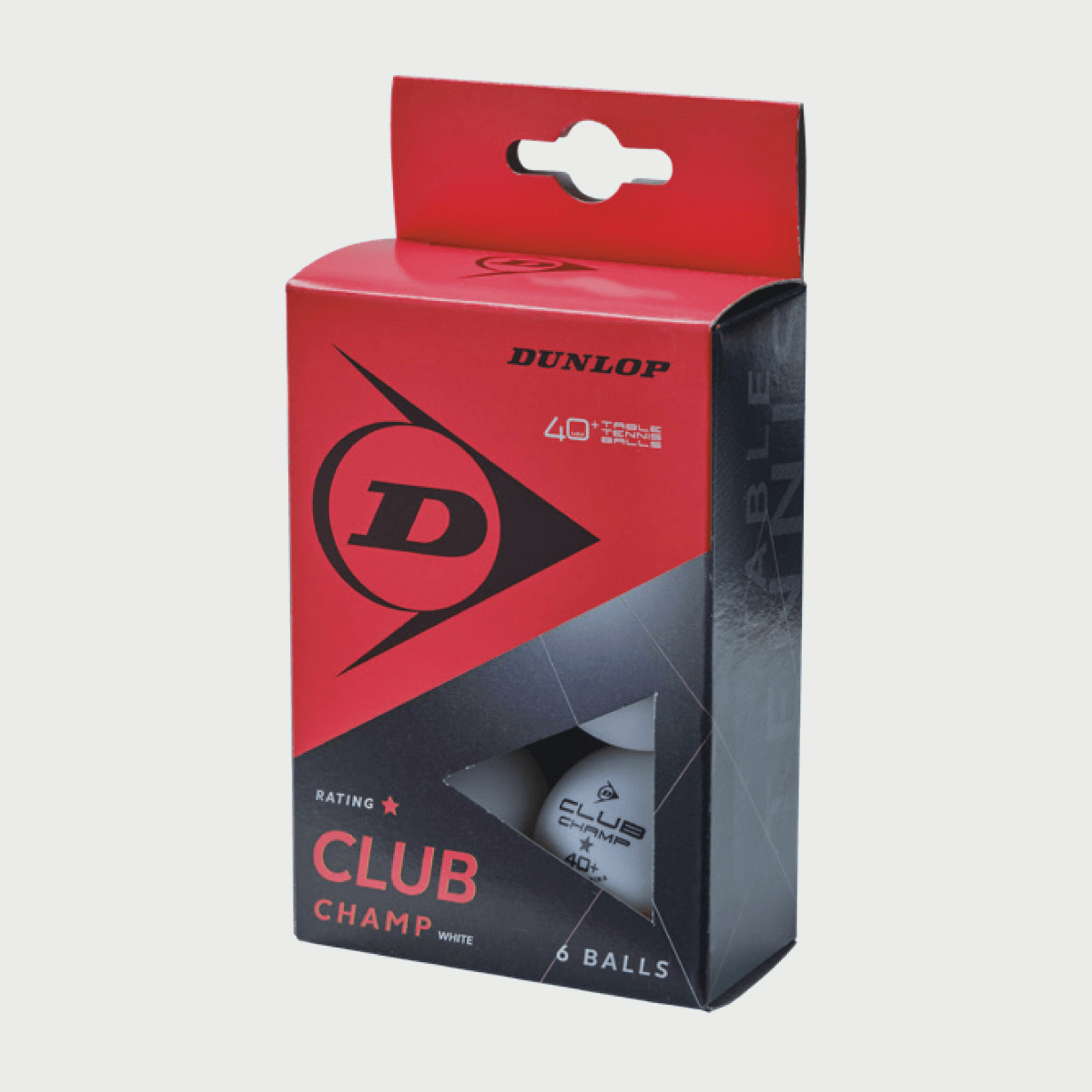 Dunlop Club Champ Tischtennisbälle Orange – 6er Pack, 40+, Ideal Für Einsteiger & Training