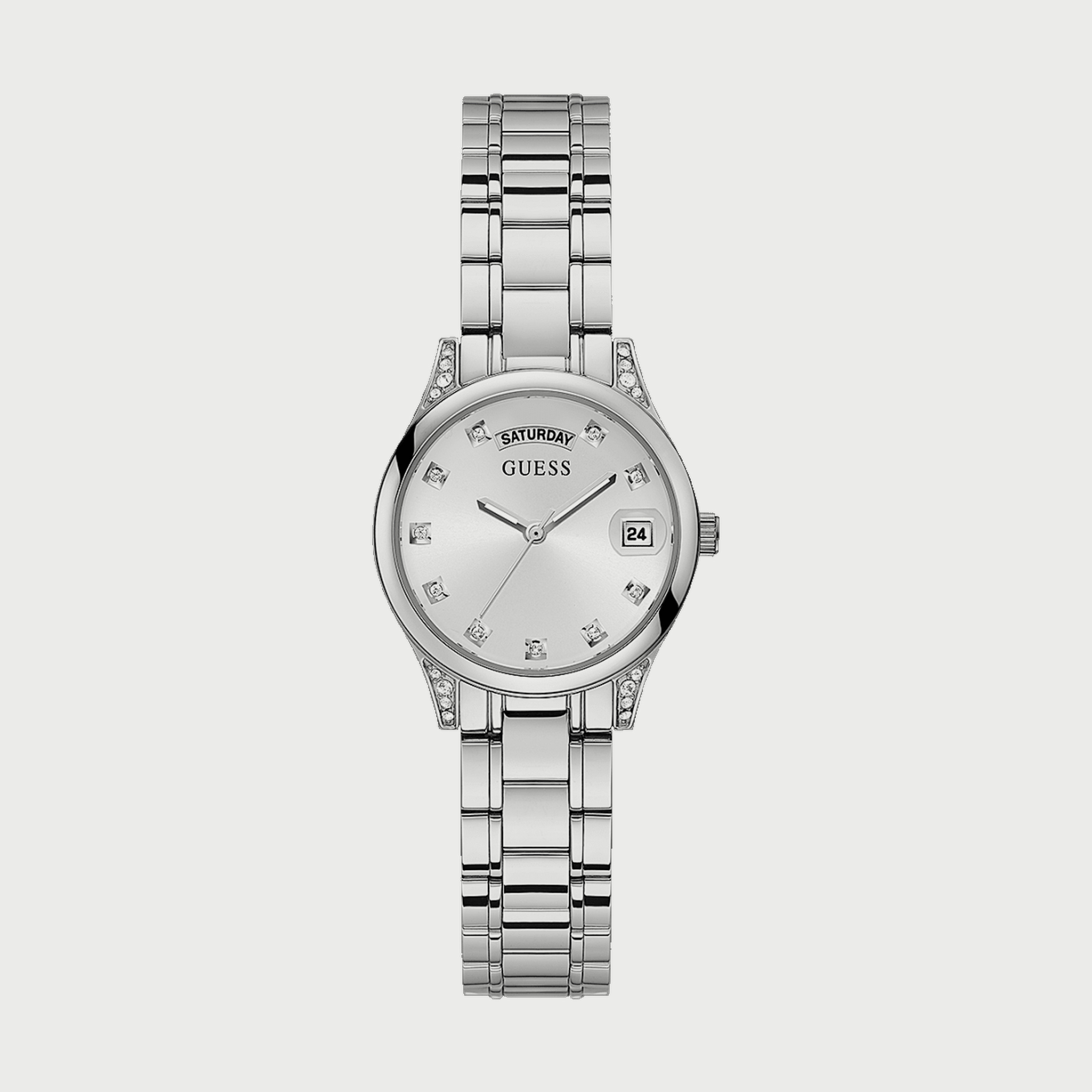 Guess Women's Silver Analog Stainless Steel Strap Watch GW0385L1 | 31 MM-women-watchesandjewellery-watches-image-1