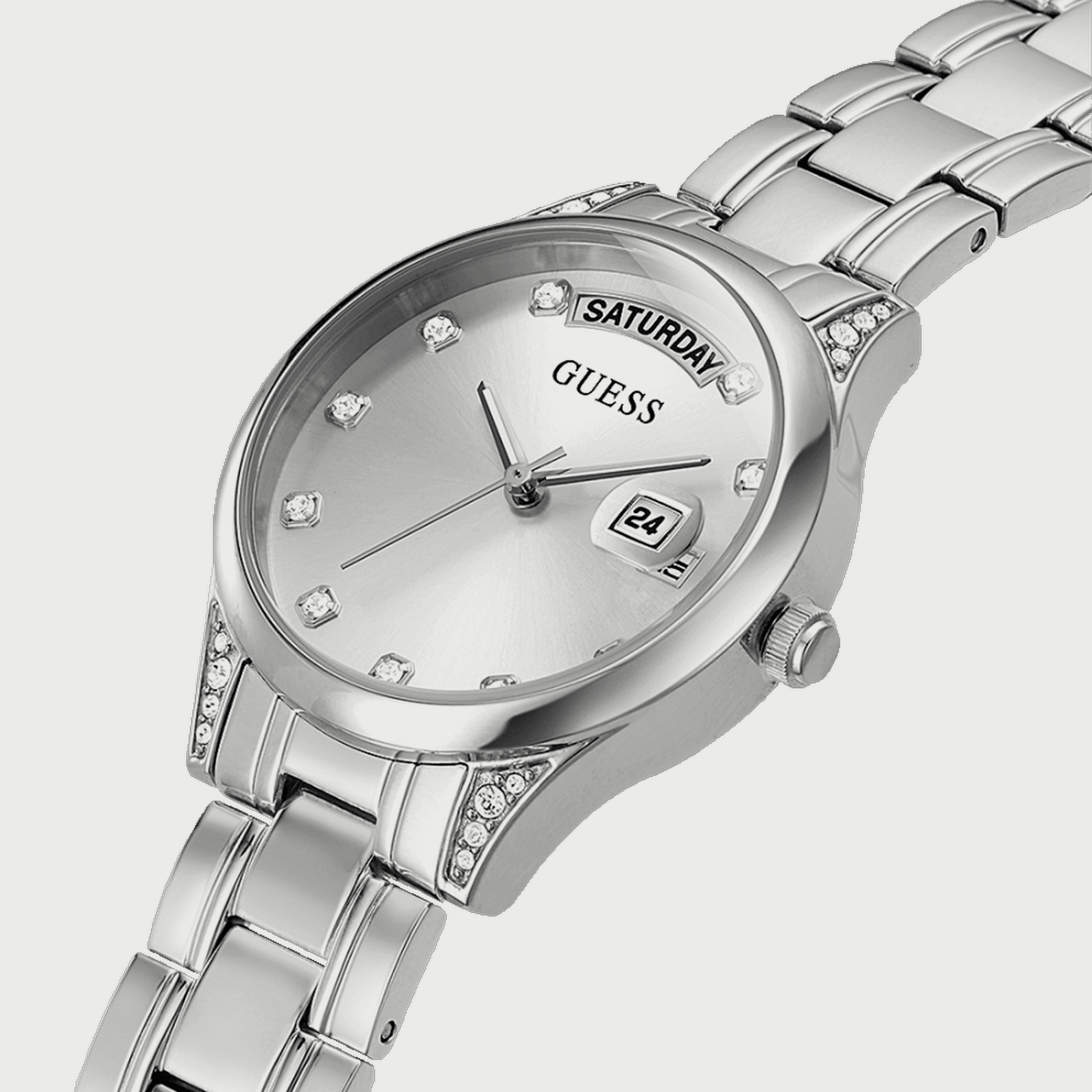 Guess Women's Silver Analog Stainless Steel Strap Watch GW0385L1 | 31 MM-women-watchesandjewellery-watches-image-2
