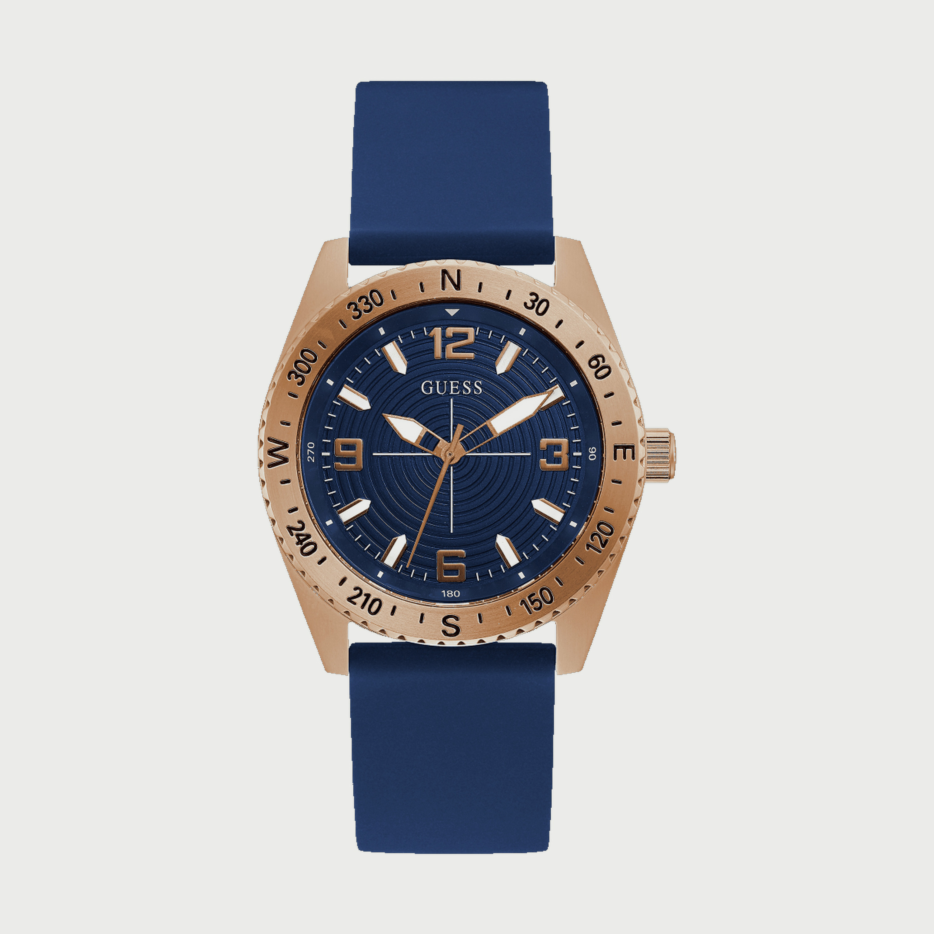 Guess men's blue on sale and gold watch