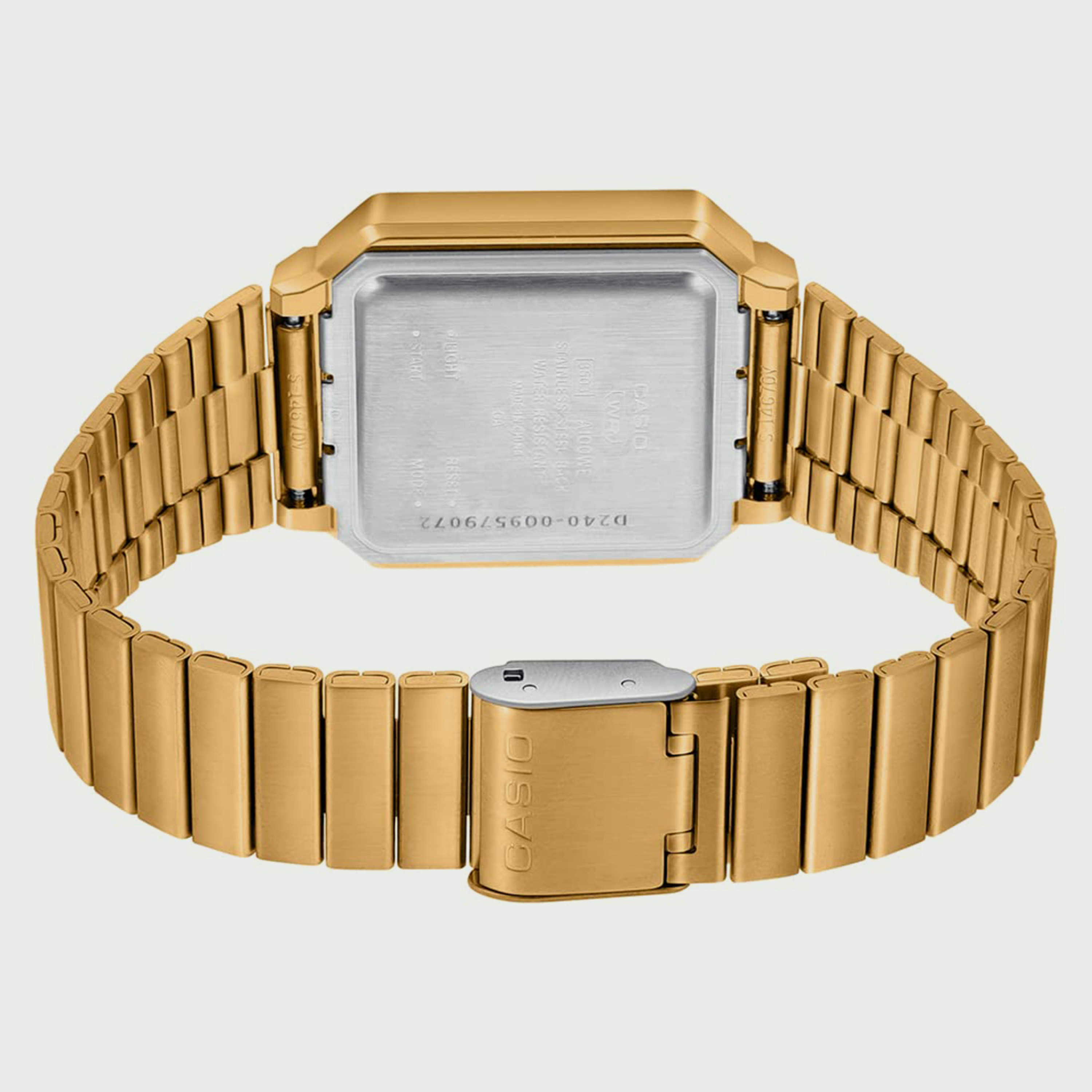 Casio Men's Gold Digital Stainless Steel Strap Watch A100WEFG-9ADF-men-watchesandjewellery-watches-image-3