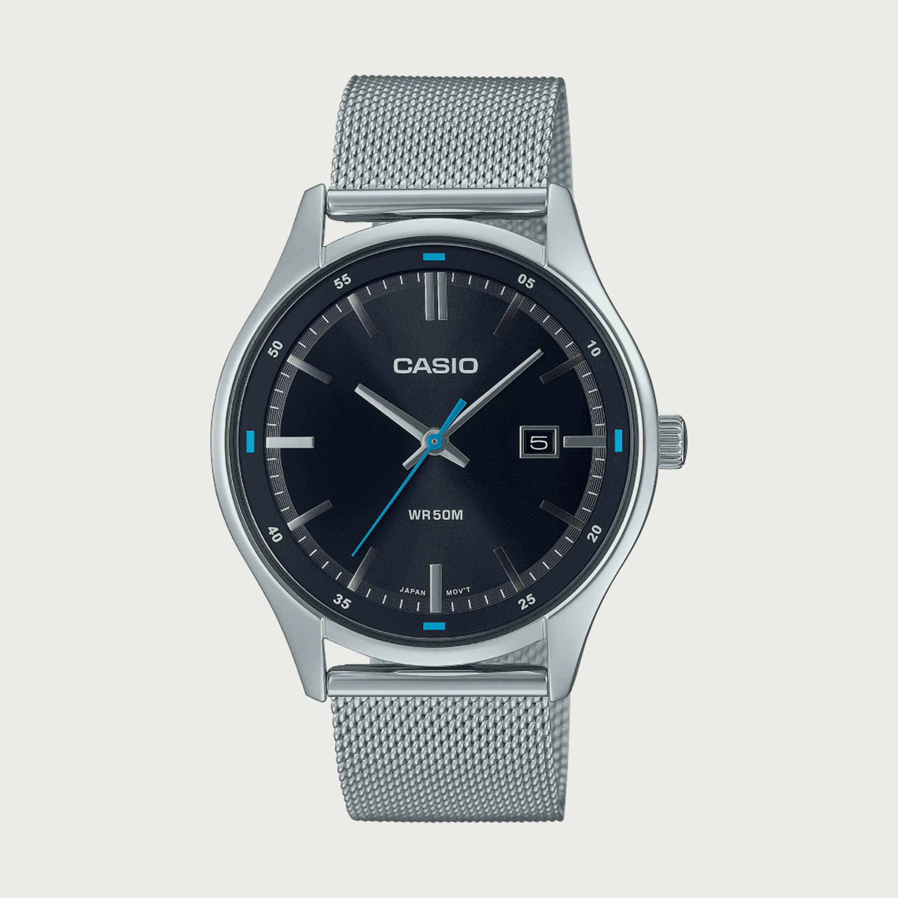 Casio Men's Silver Analog Stainless Steel Strap Watch MTP-E710M-1AVDF-men-watchesandjewellery-watches-image-1