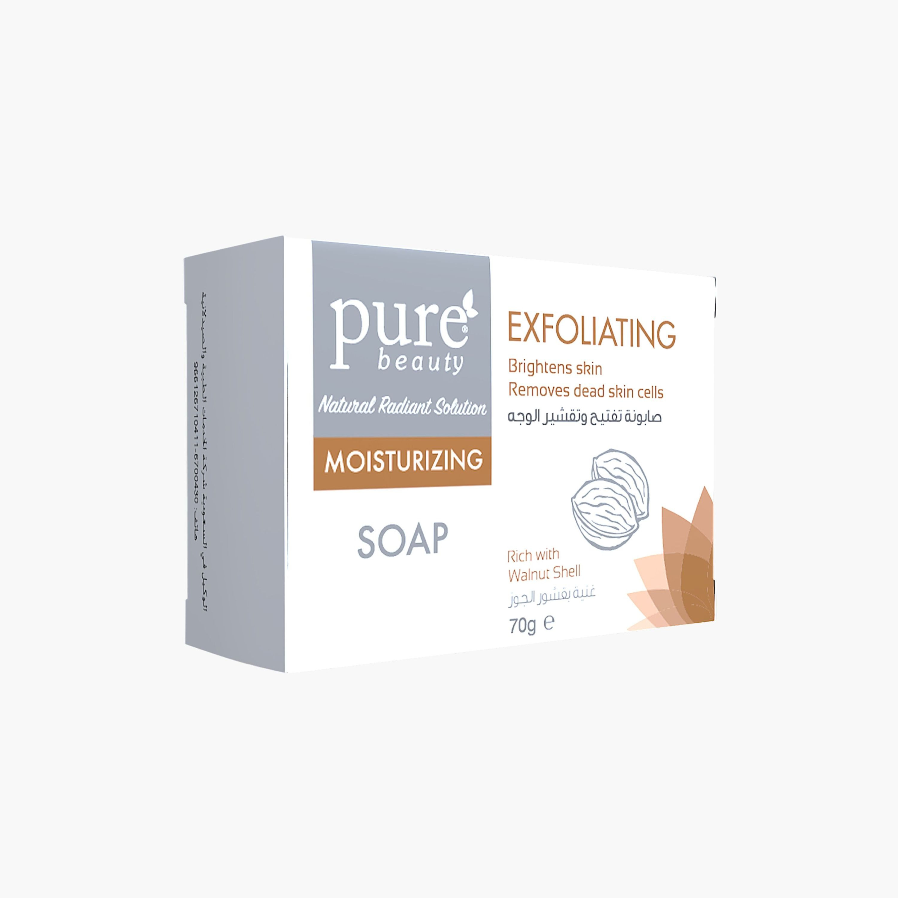 PURE BEAUTY Exfoliating soap - 70 gms-beautyandpersonalcare-bathandbody-bathandshower-soaps-image-1