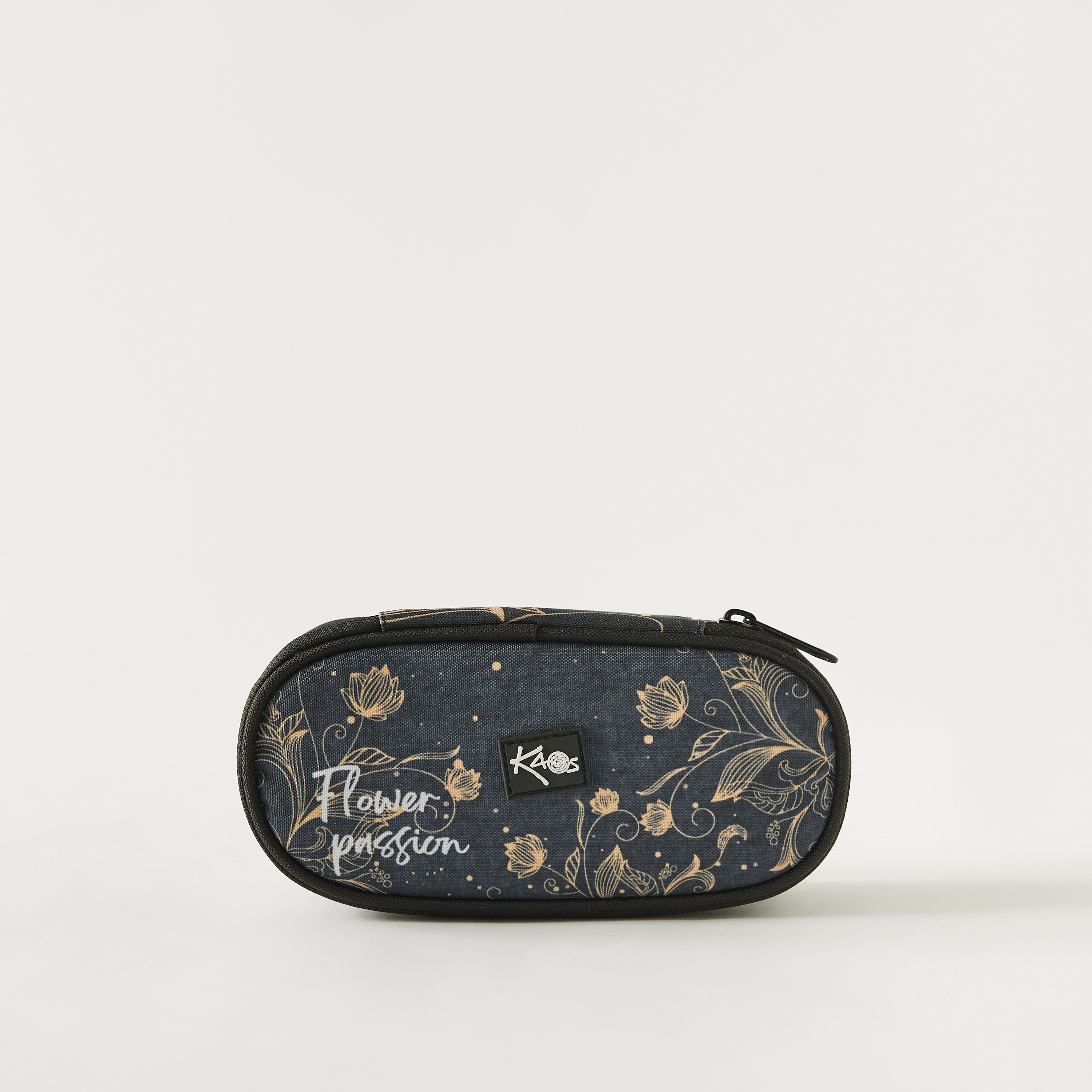 KAOS Floral Print Pencil Case with Zip Closure - 1-Year Warranty-school-stationery-pencilcases-image-1